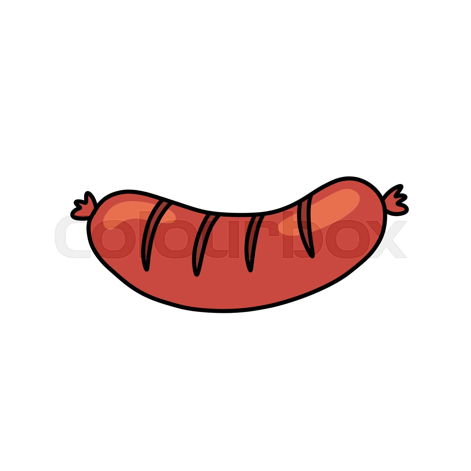 sausage doodle icon, hand drawn vector illustration Stock vector
