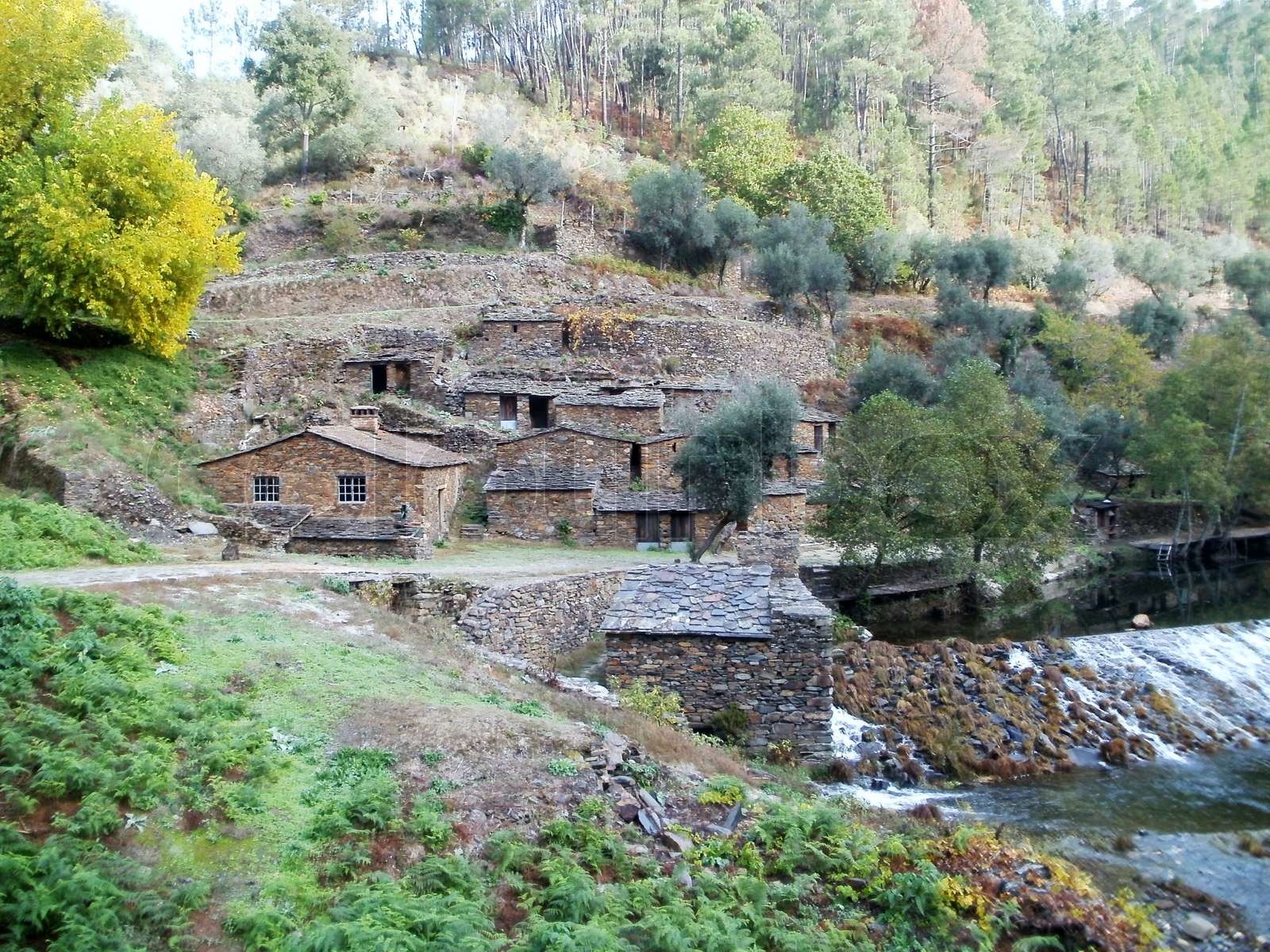 Rio Ceira Góis Portugal Stock Bild Colourbox