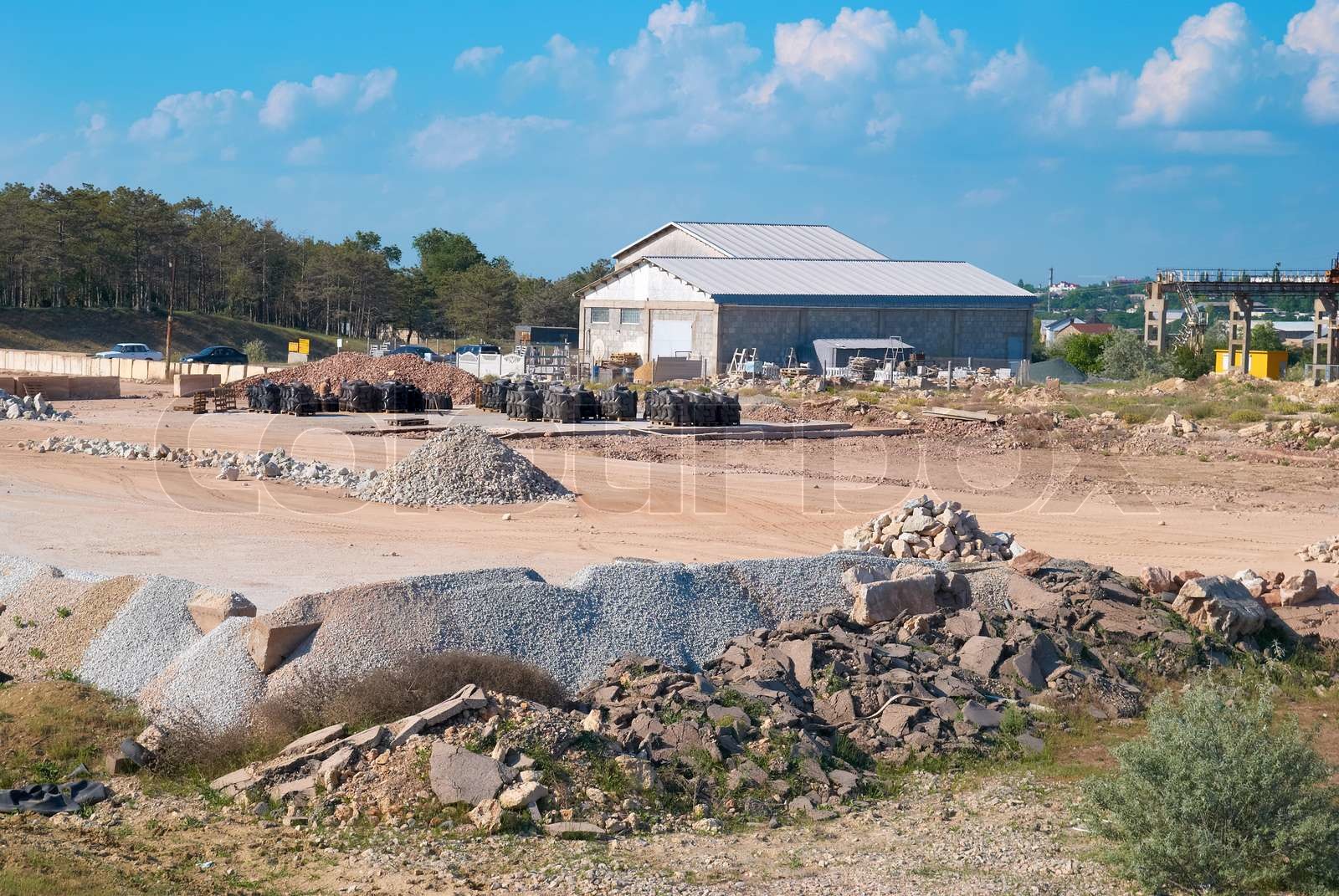 Industrie der Steine und sand Stock Bild Colourbox