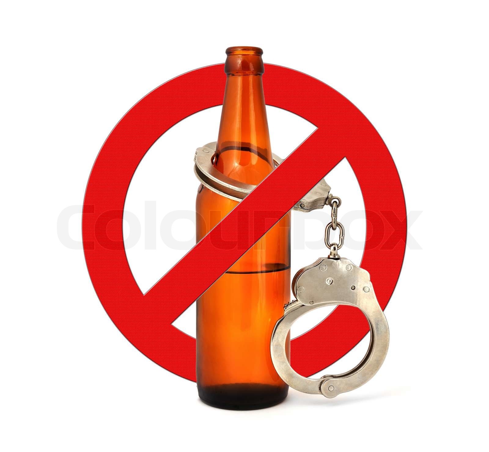 sign stop alcohol | Stock image | Colourbox