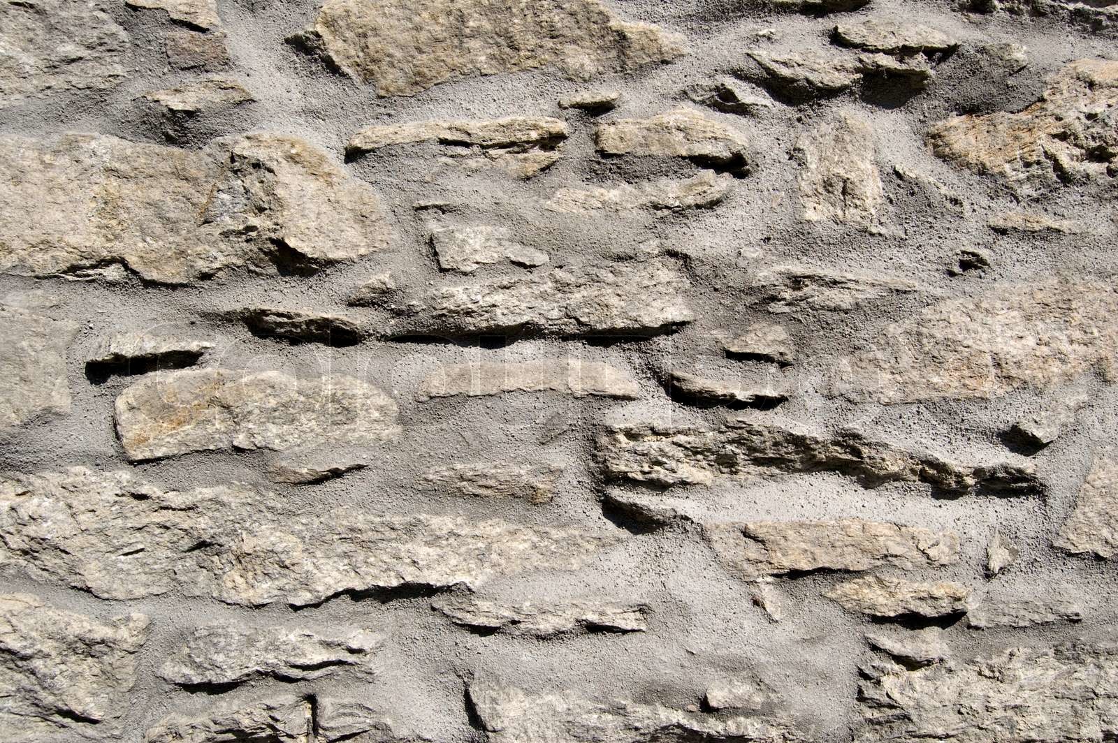 stone wall with cement Stock image Colourbox