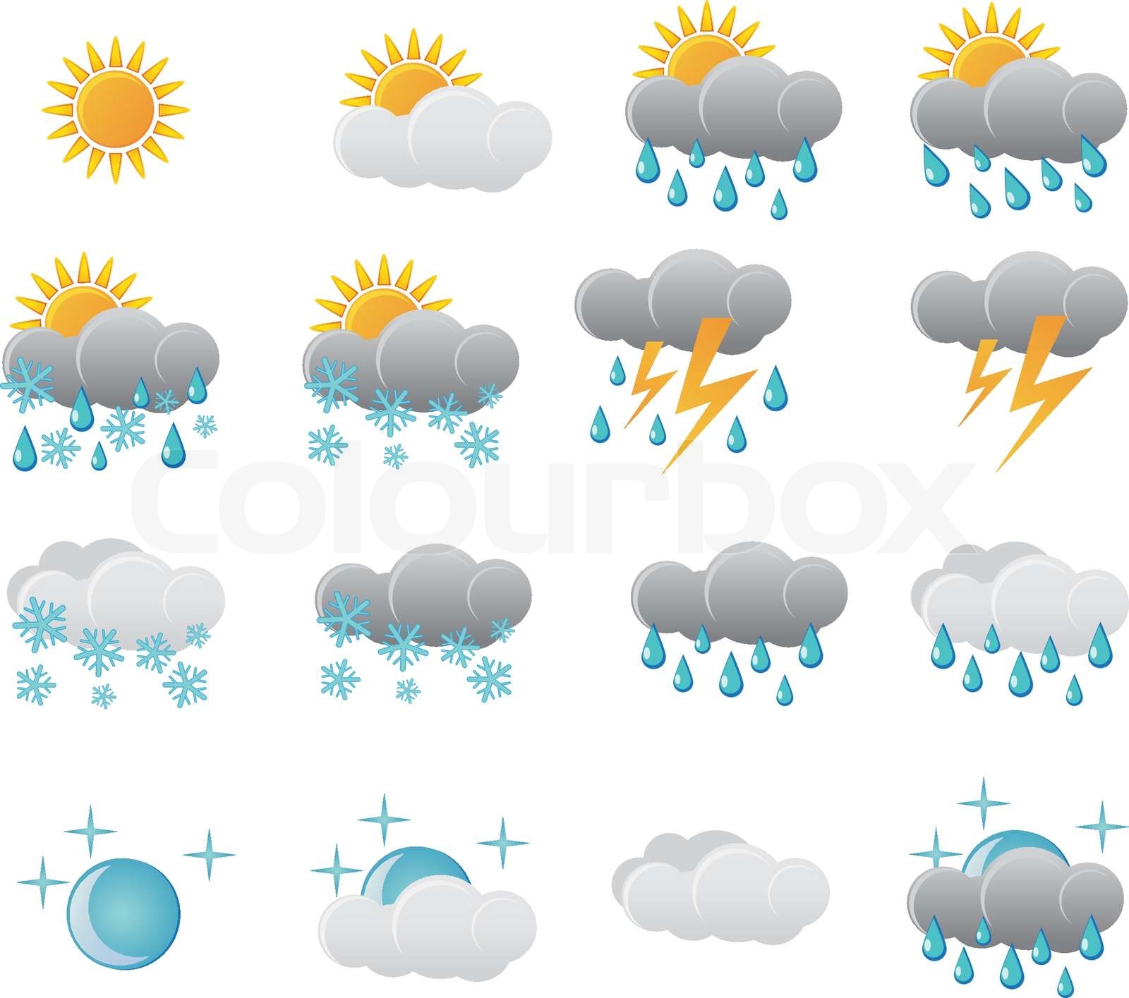 Weather Icon Set | Stock vector | Colourbox