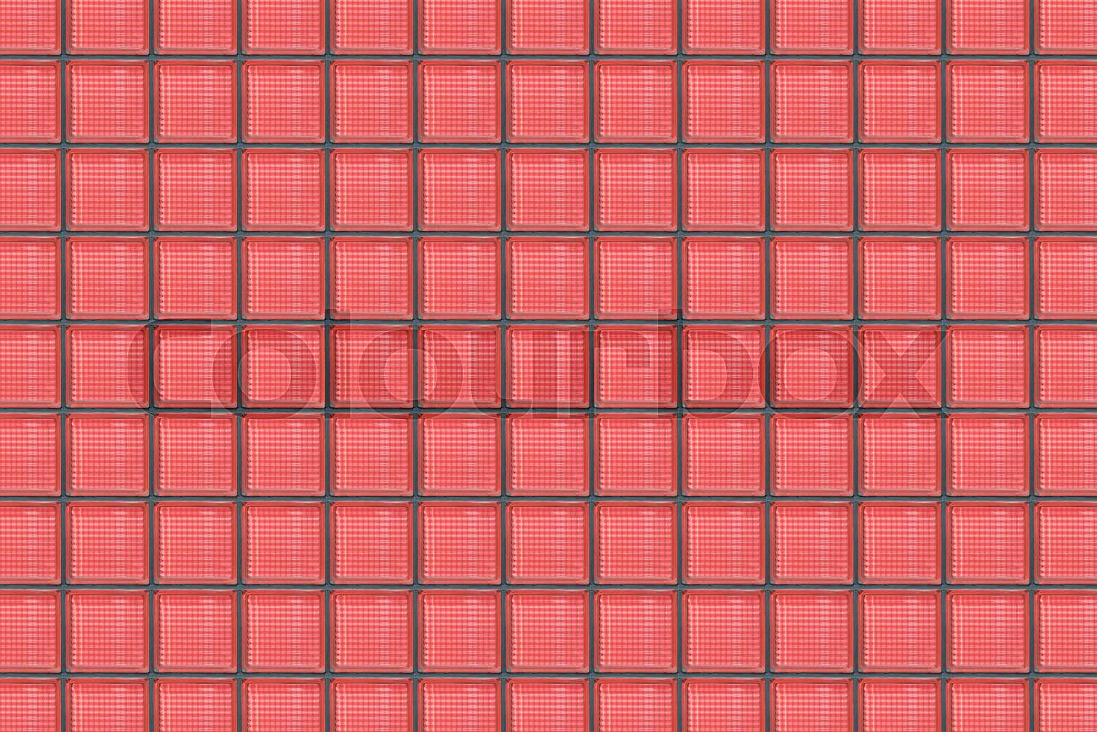 Background image with red backlit glass blocks Stock image Colourbox
