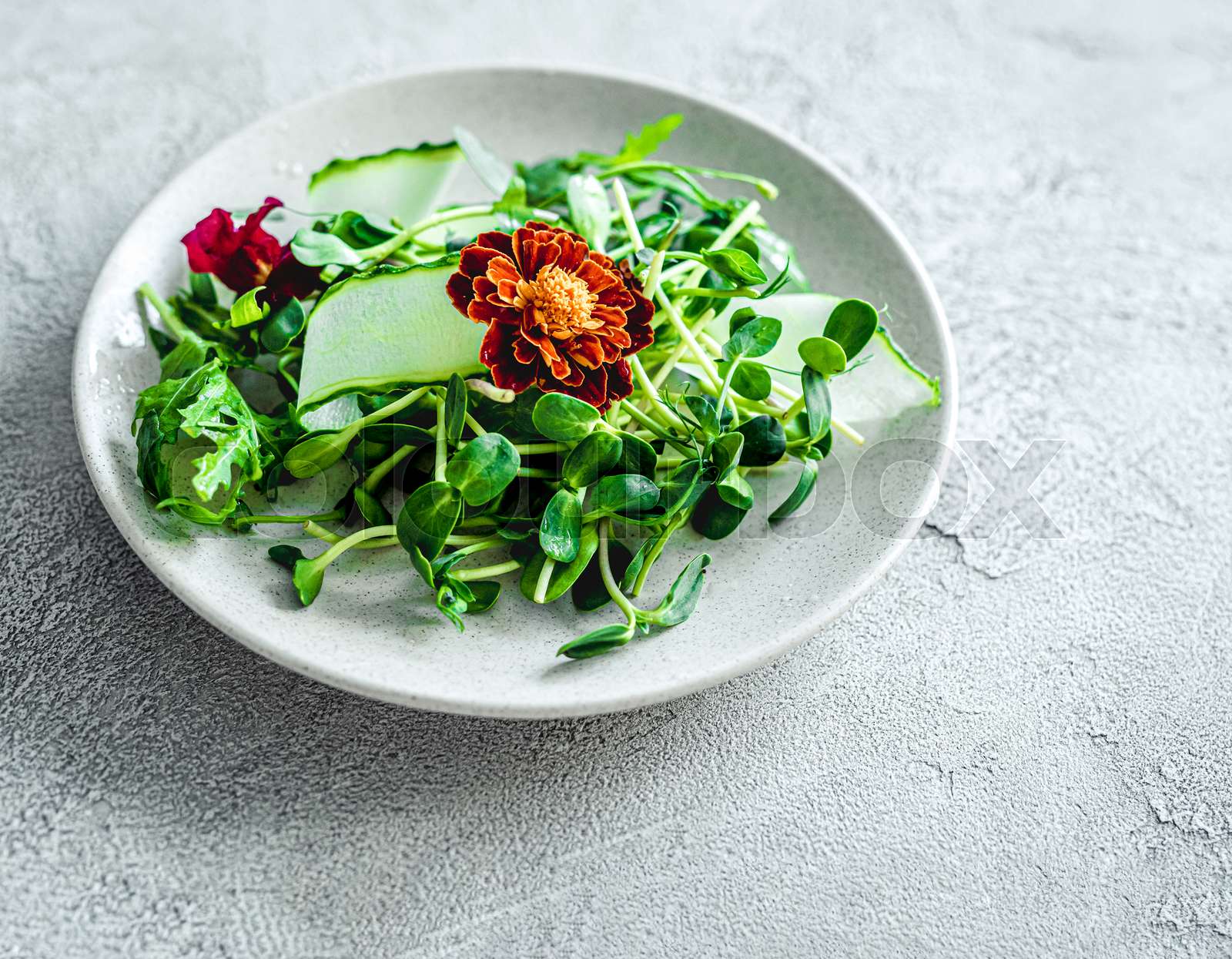 gemüse, salat, blumen | Stock Bild | Colourbox