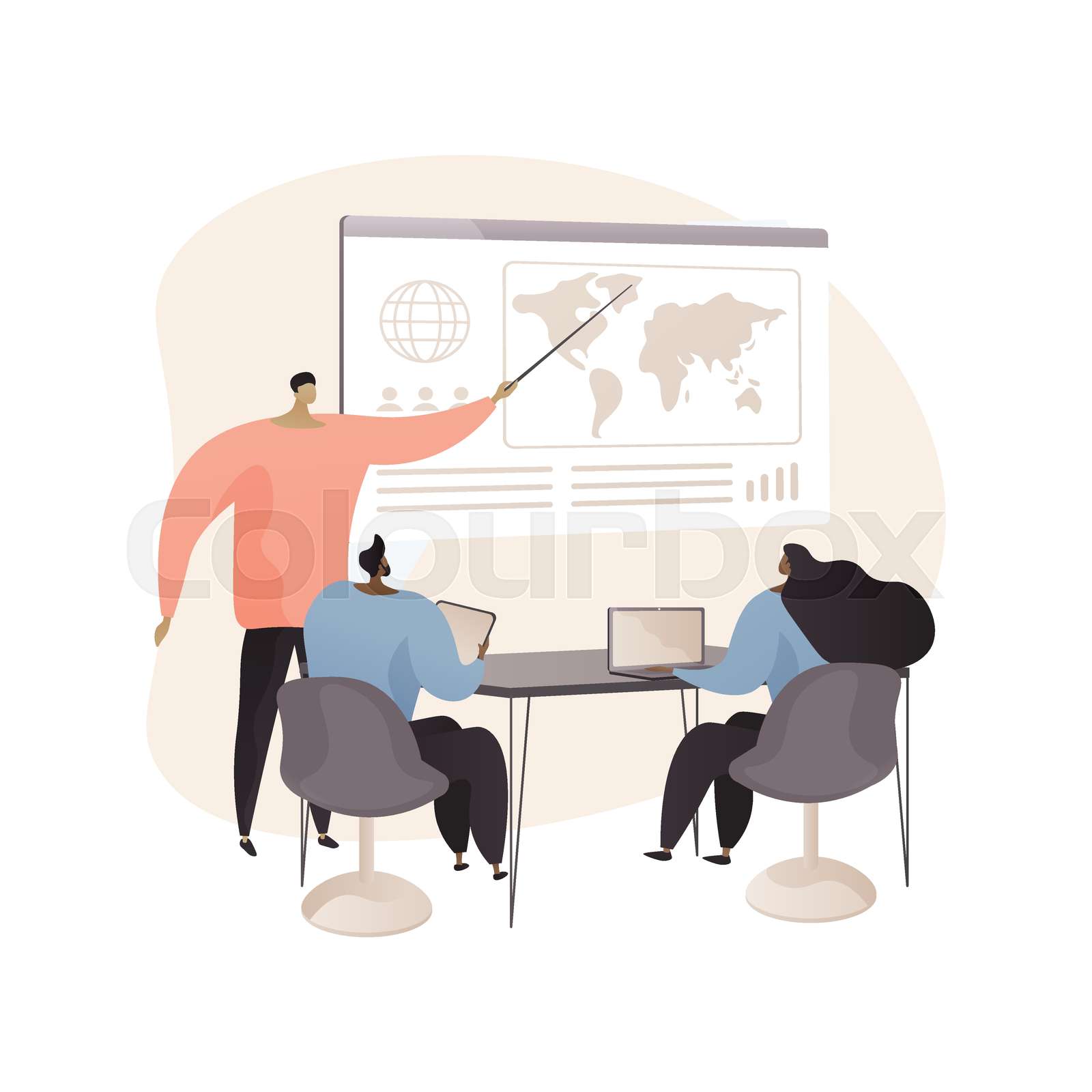 Digital classroom abstract concept vector illustration. | Stock vector ...