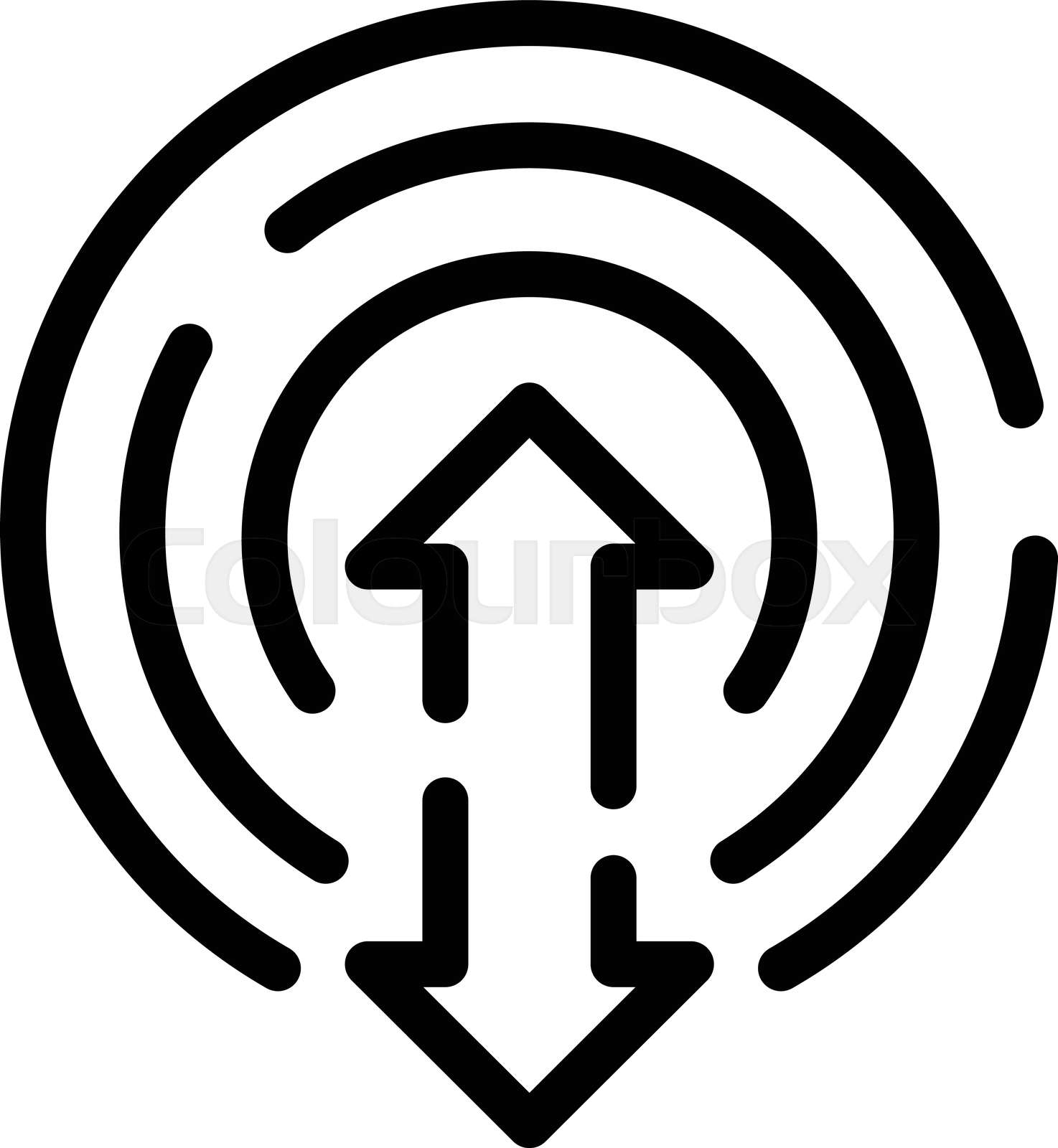 Internet access icon, outline style | Stock vector | Colourbox