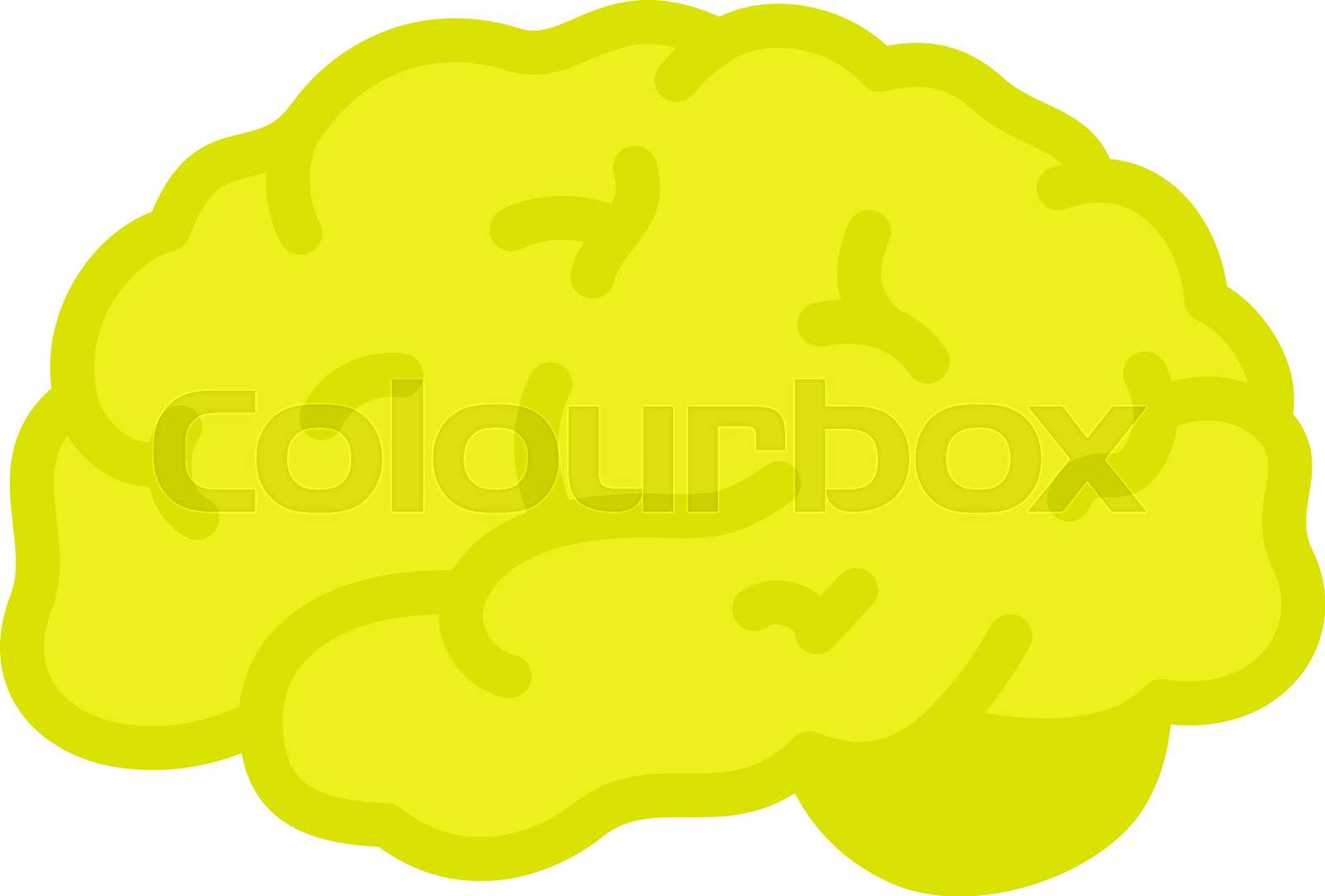 Brain sideways | Stock vector | Colourbox
