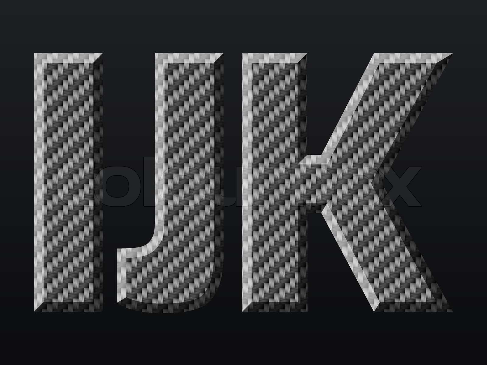 Carbon letters | Stock vector | Colourbox