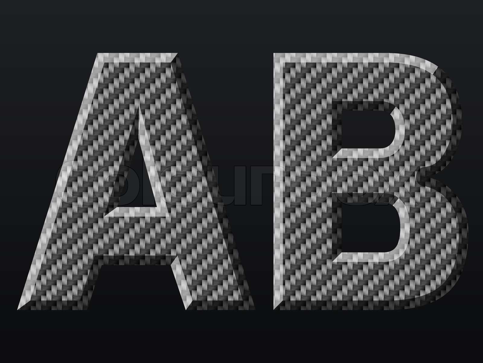 Carbon letters | Stock vector | Colourbox