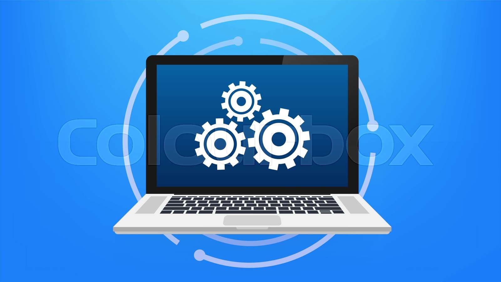 System software update, data update or synchronize with progress bar on