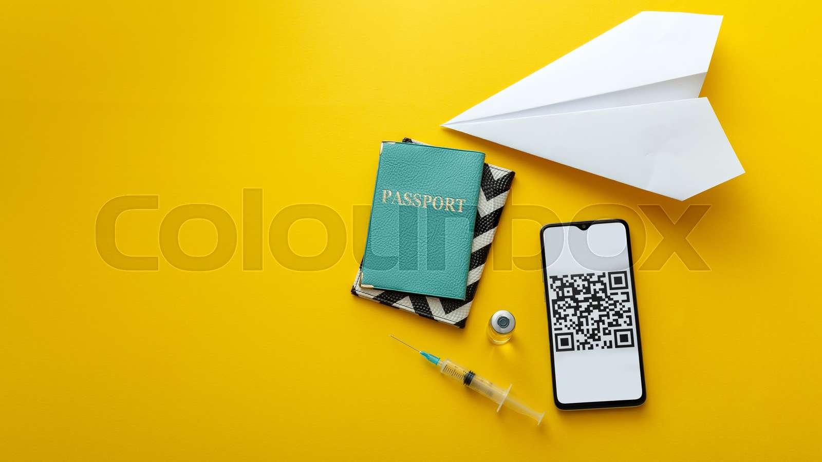 Green passports coronavirus qr code on smartphone screen vaccine