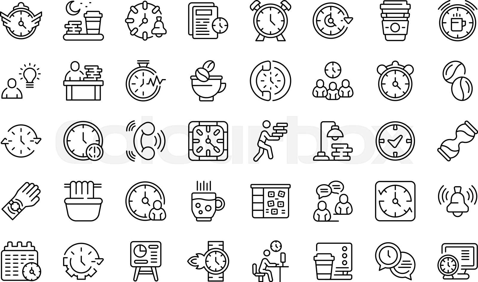 arbeit, icon, spat | Stock-Vektor | Colourbox