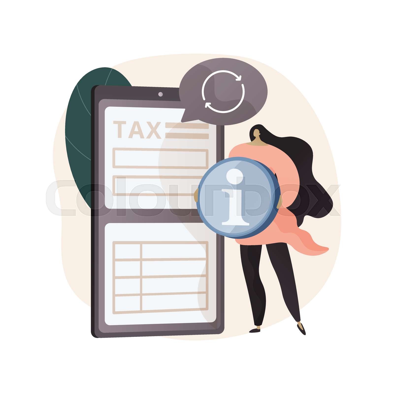 Provide and update your personal information abstract concept vector