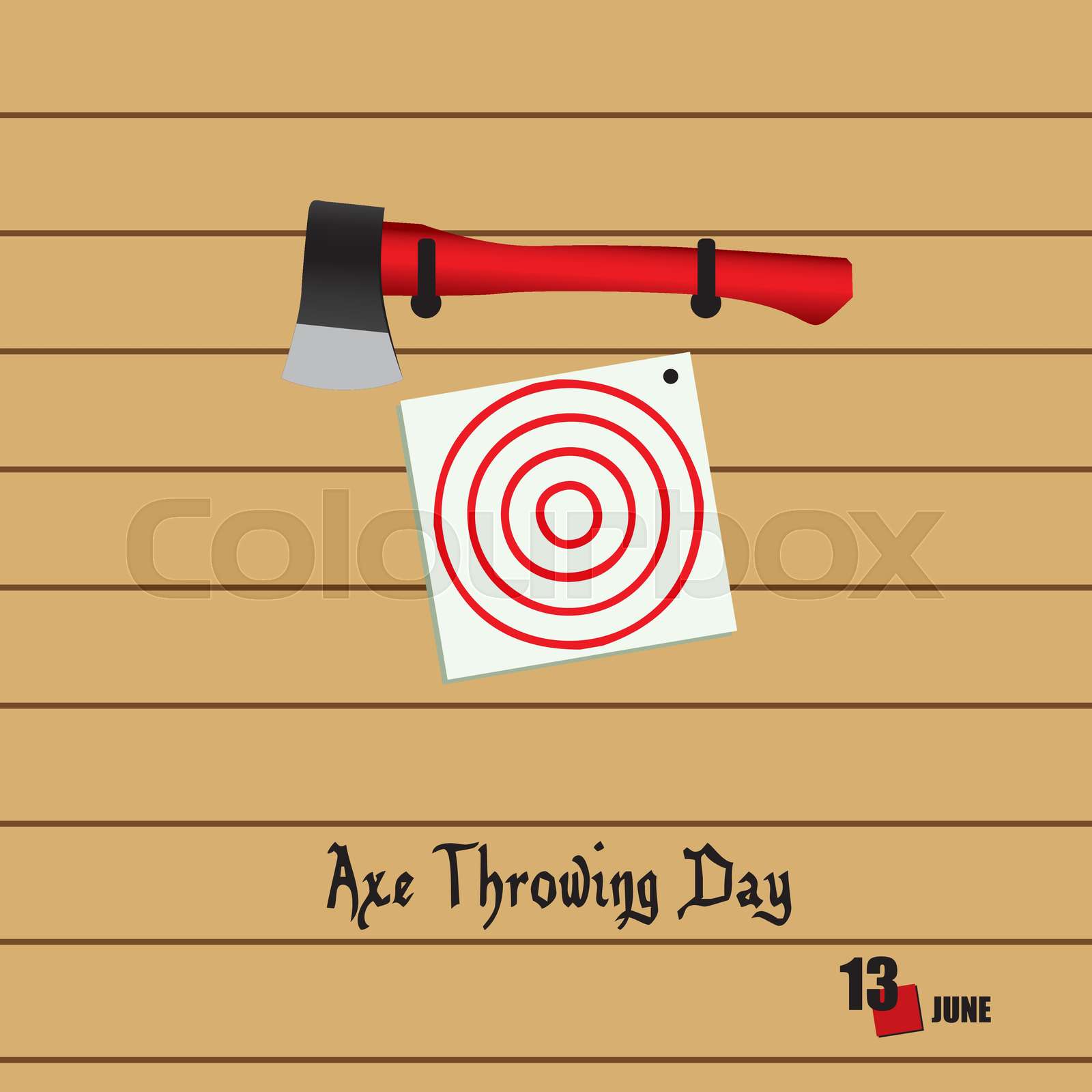 Axe Throwing Day Stock vector Colourbox
