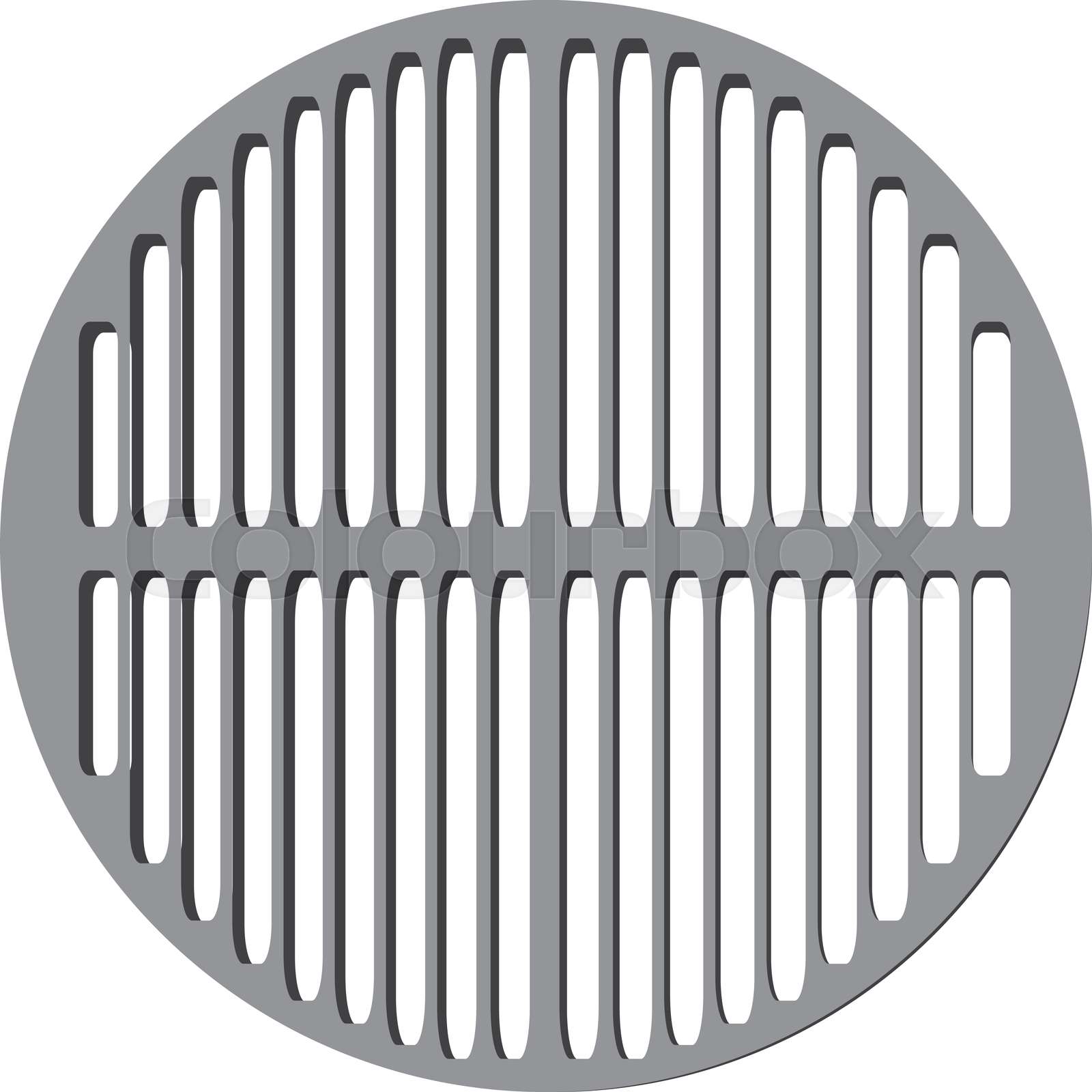 Round steel grill grate Stock vector Colourbox