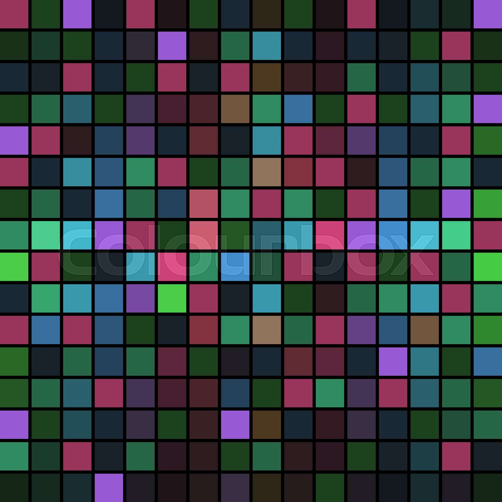 colors random squares on dark backdrop Stock vector Colourbox