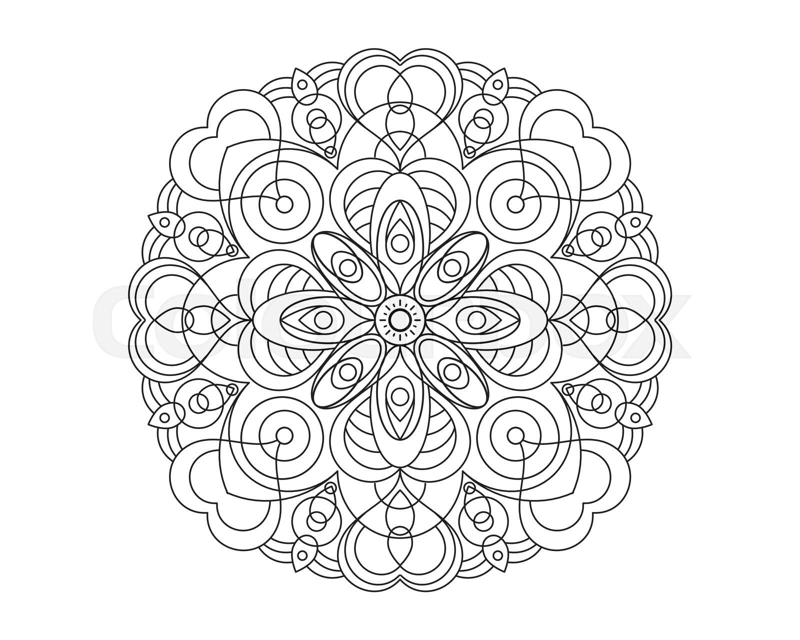 Mandala Ornament Vector Illustration Stock vector Colourbox