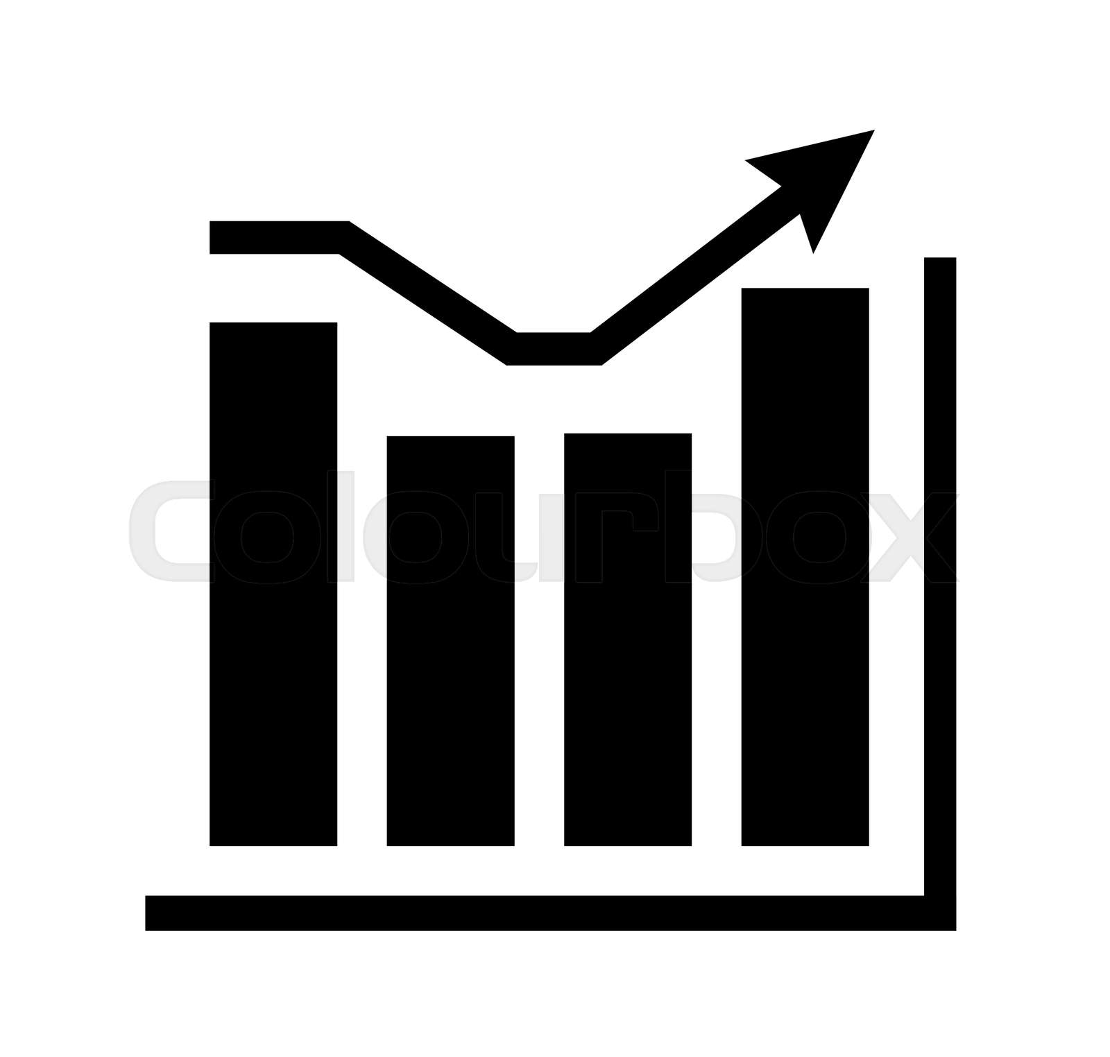 Chart infographic graph diagram a single icon | Stock vector | Colourbox