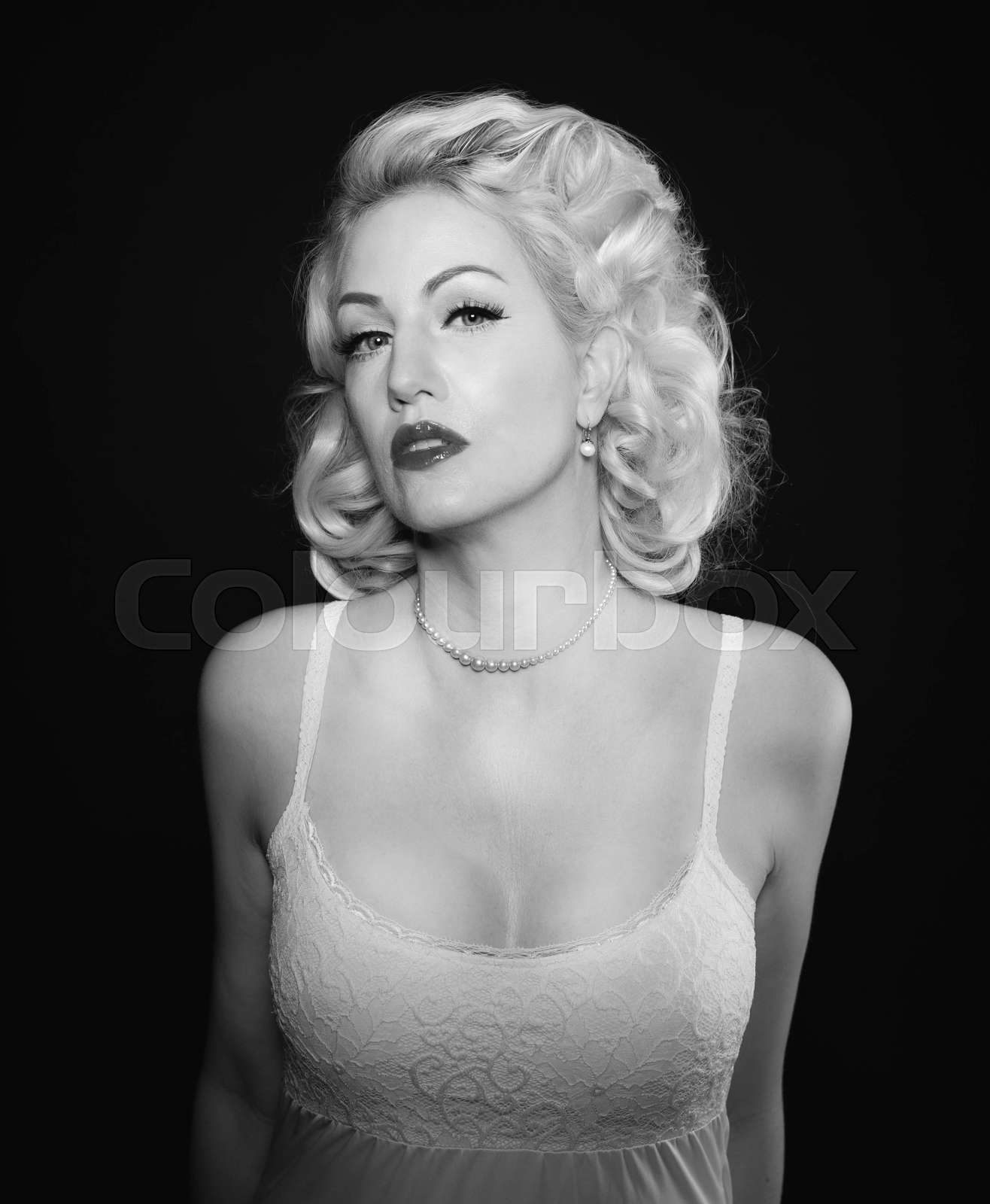 Sinnlich Blondine Modell Stock Bild Colourbox