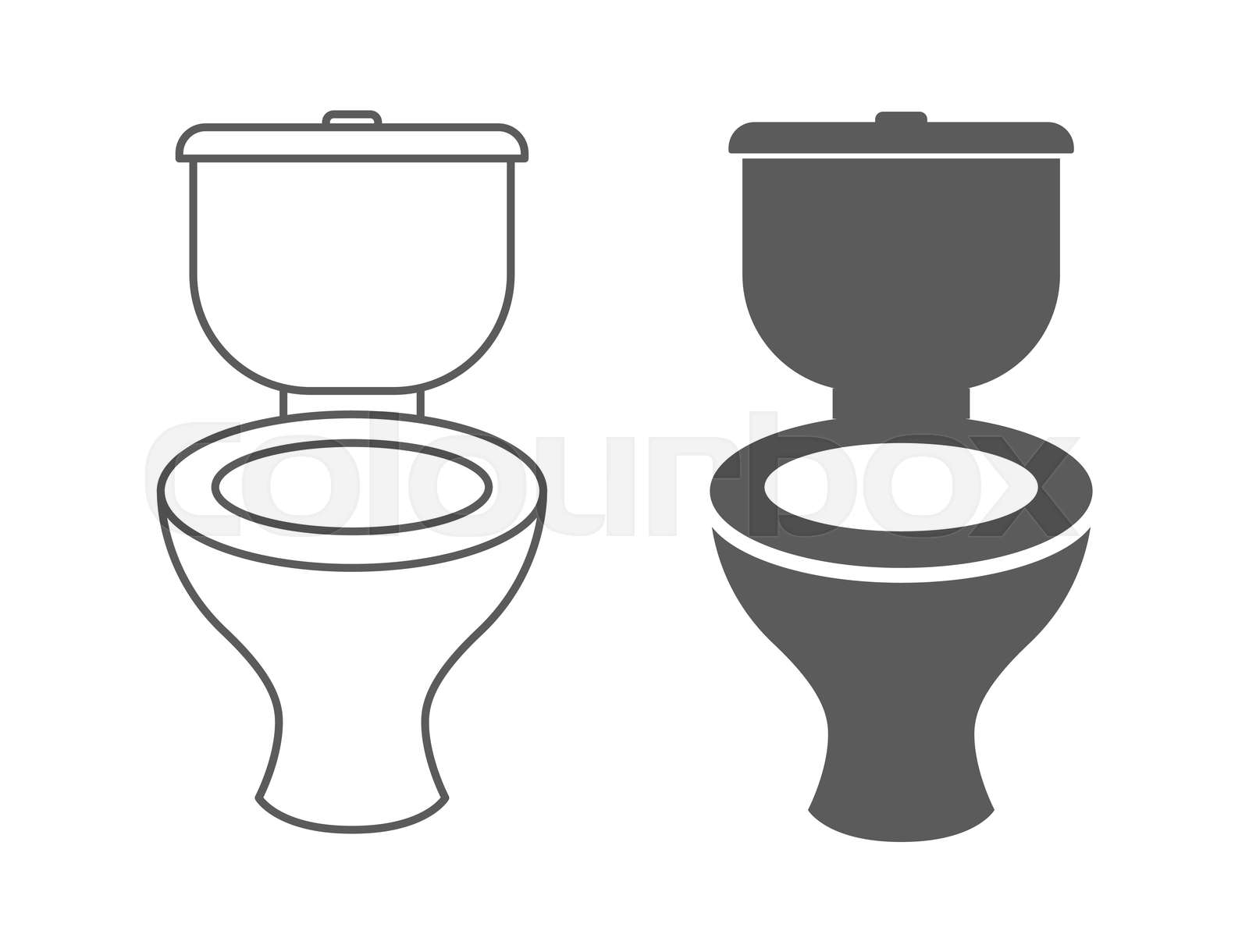 toilet outline icon | Stock vector | Colourbox