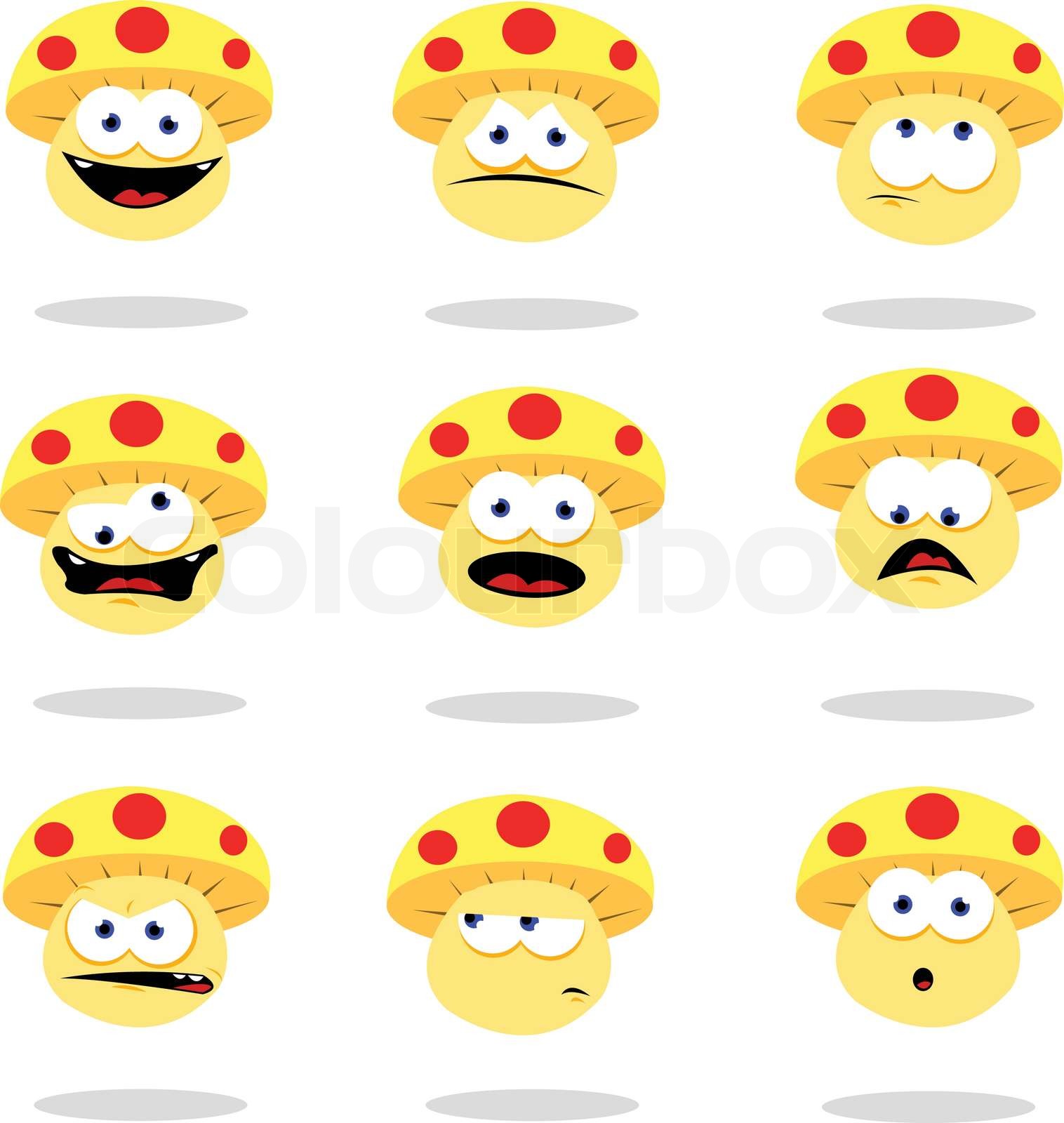 lustige Pilze | Stock-Vektor | Colourbox