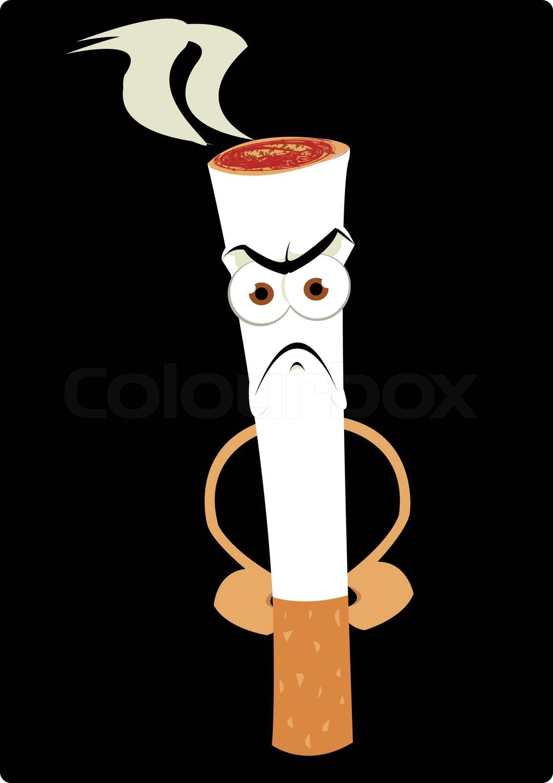 Funny Vector Cigarette | Stock vector | Colourbox