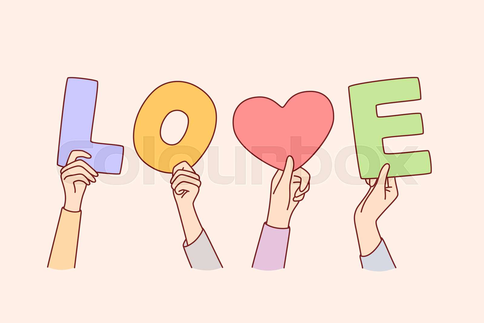 Concept of charity and love | Stock vector | Colourbox