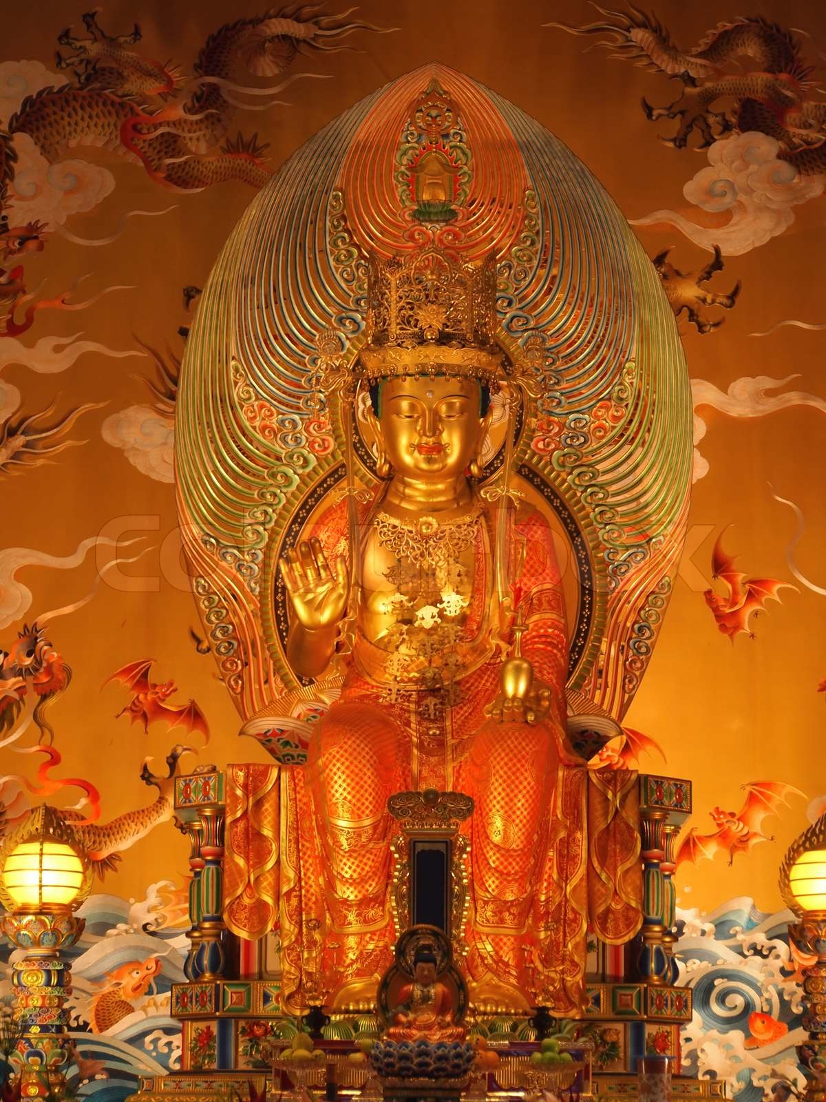 buddha in chinese temple | Stock image | Colourbox