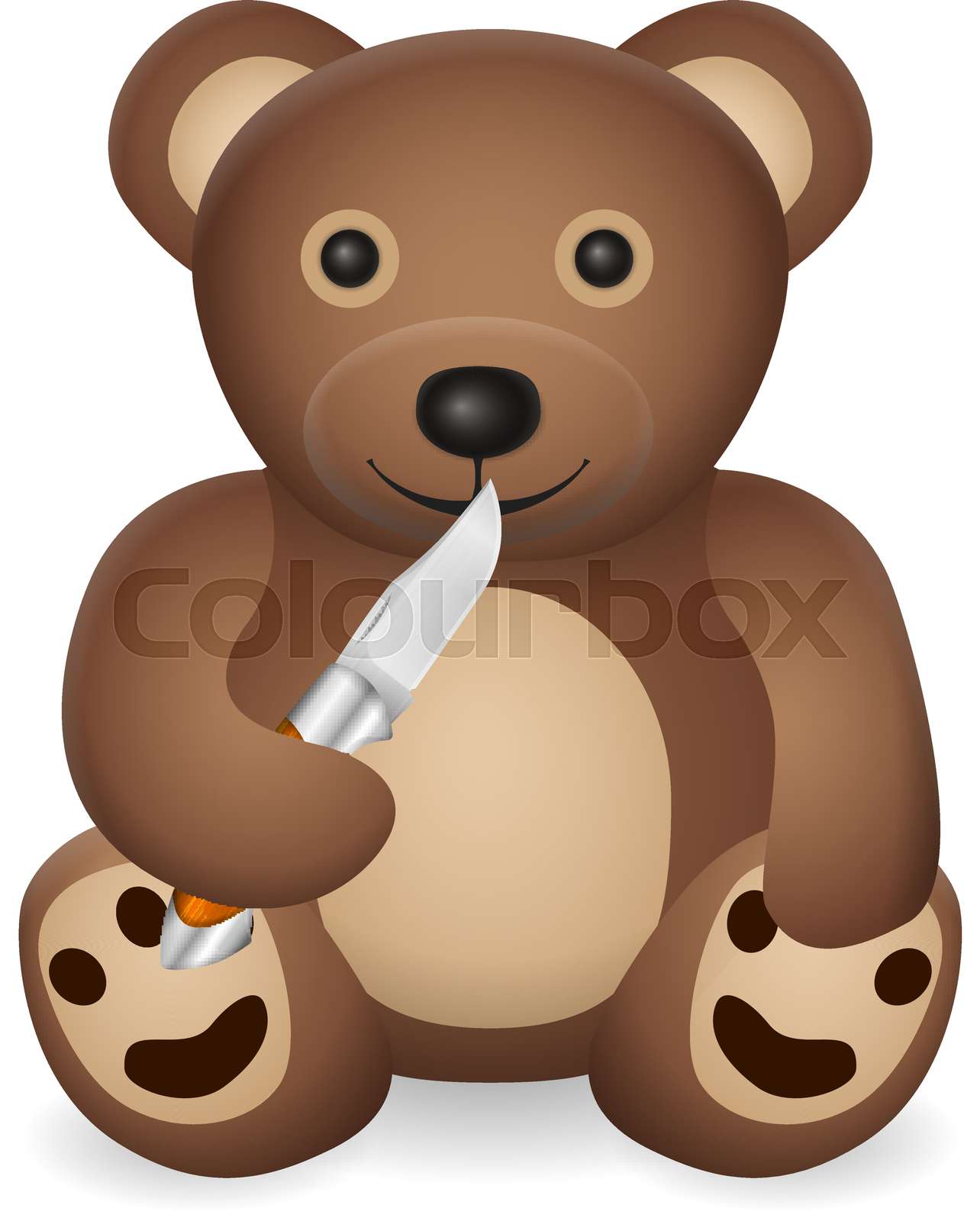 Teddy Bear With Camping Knife Stock Vector Colourbox Teddy Bear With Camping Knife Stock Vector Colourbox