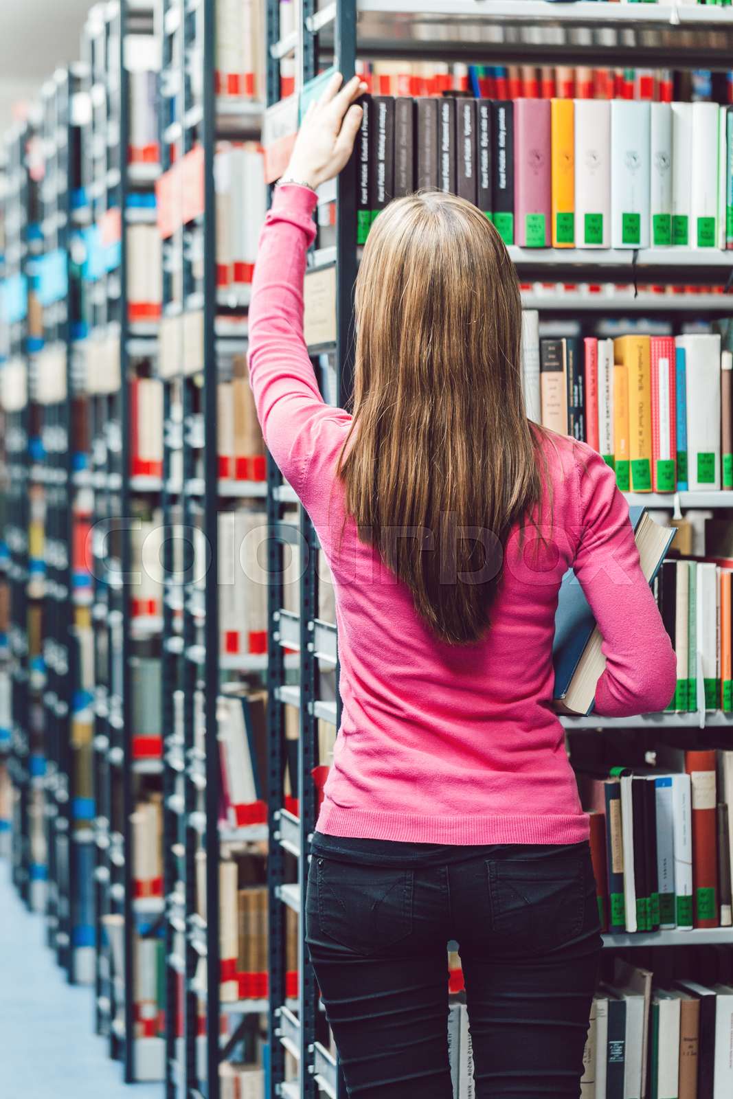 bibliothek-b-cher-hochschule-stock-bild-colourbox