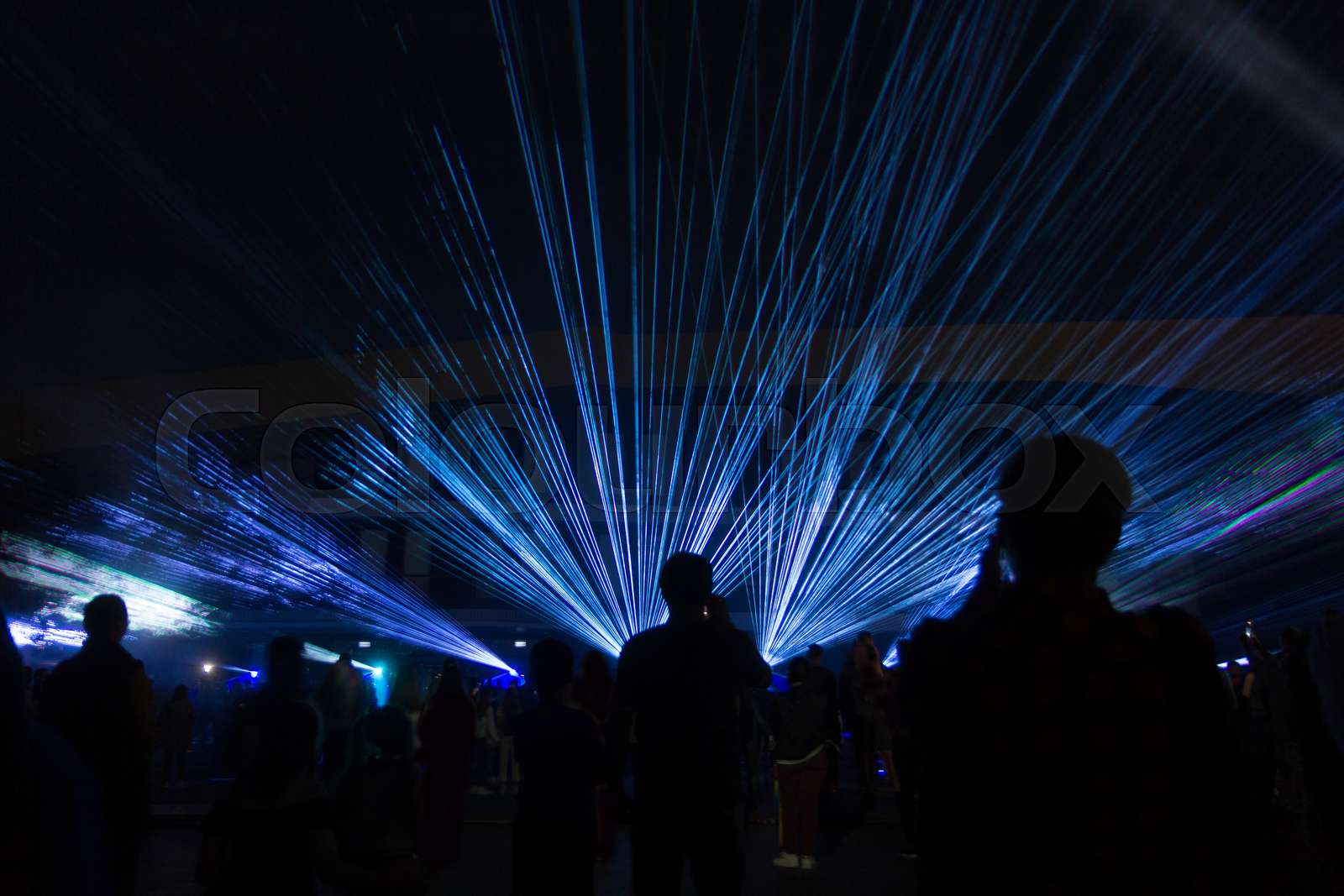blue laser lights | Stock image | Colourbox