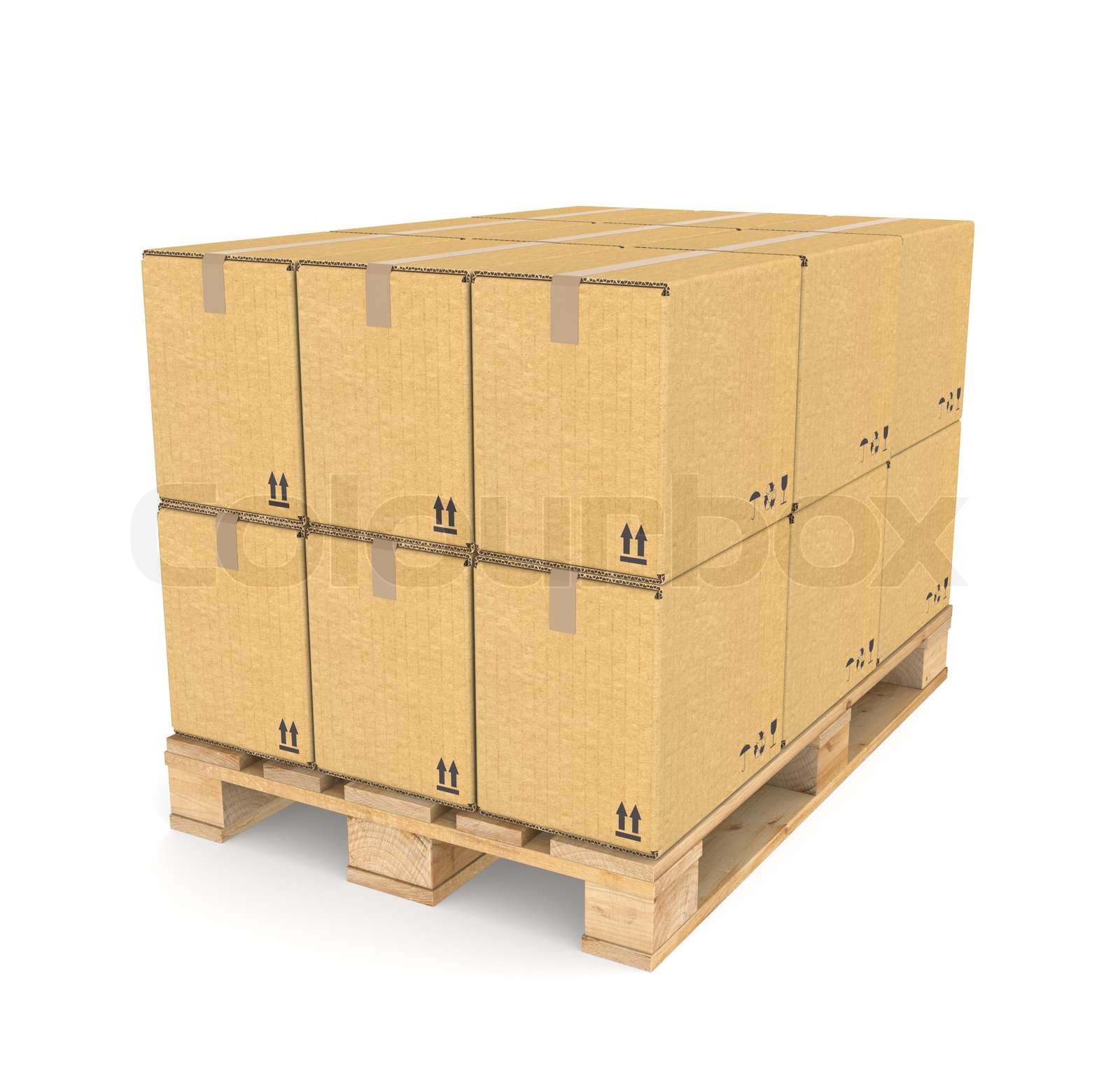 Pallet with Cardboard boxes | Stock image | Colourbox