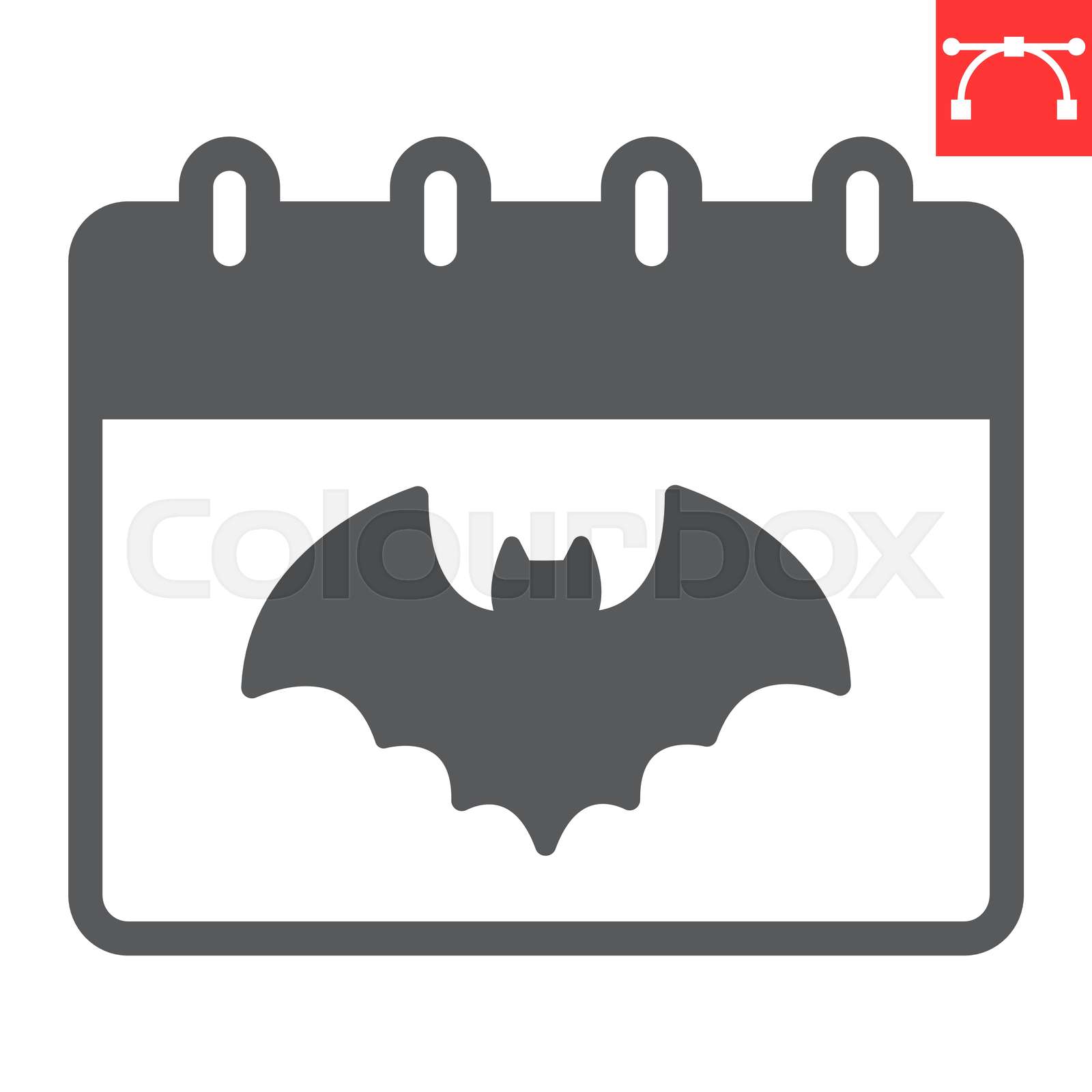 Halloween Calendar Glyph Icon Stock Vector Colourbox