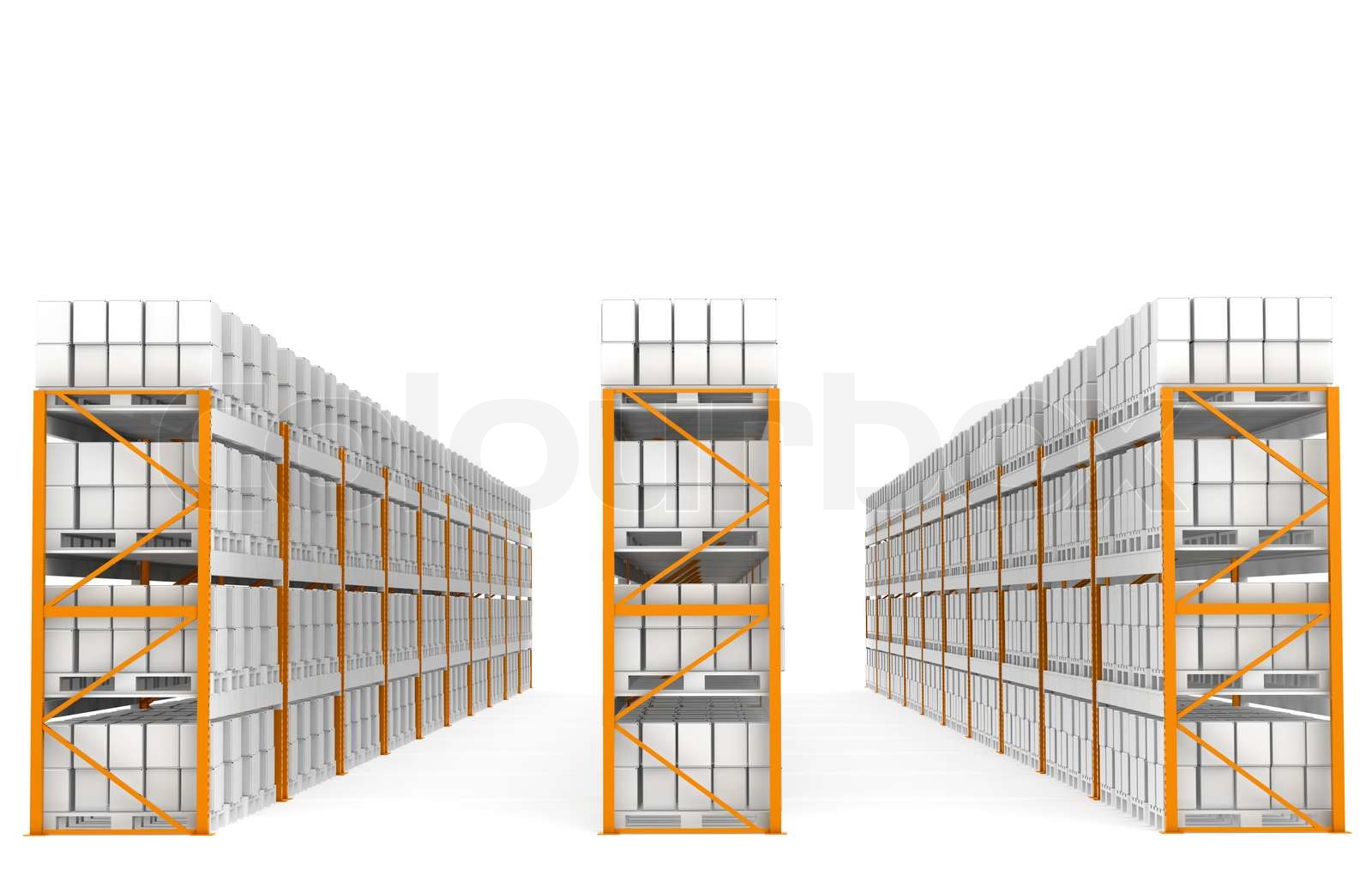boxes, warehouse, rack | Stock image | Colourbox