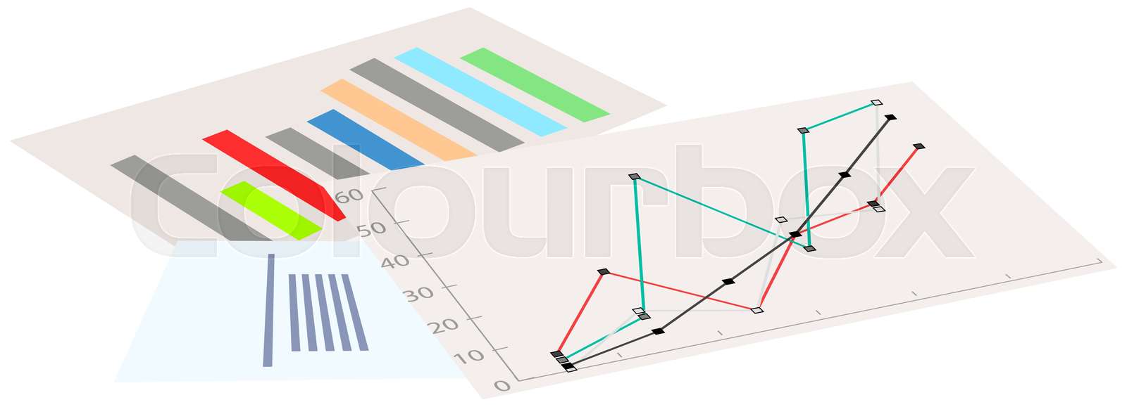 Graph paper with diagram. Business statistics and analytics in ...