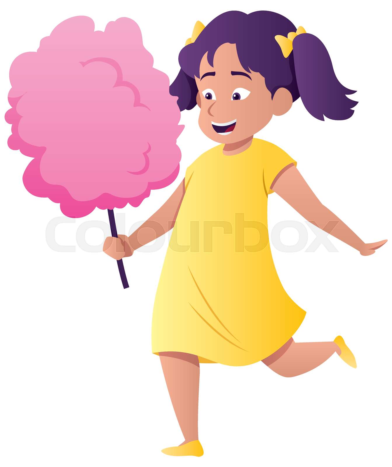 Cotton Candy Girl on White Stock vector Colourbox