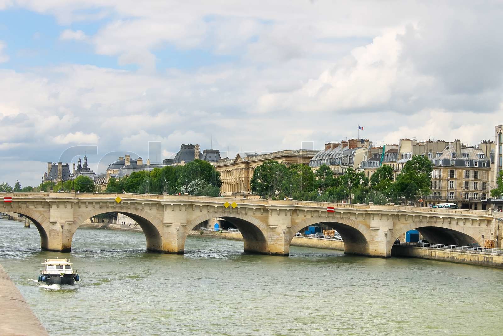 Brücke über die Seine in Paris Frankreich Stock Bild Colourbox