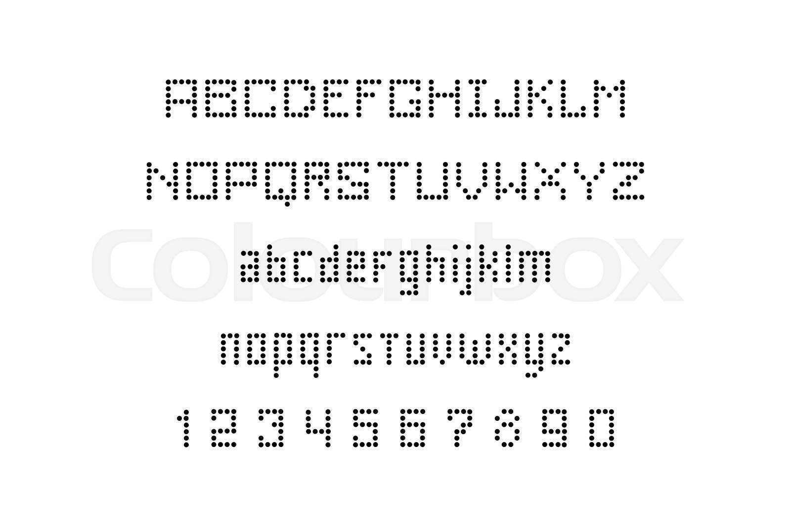 Dot Font | Stock vector | Colourbox