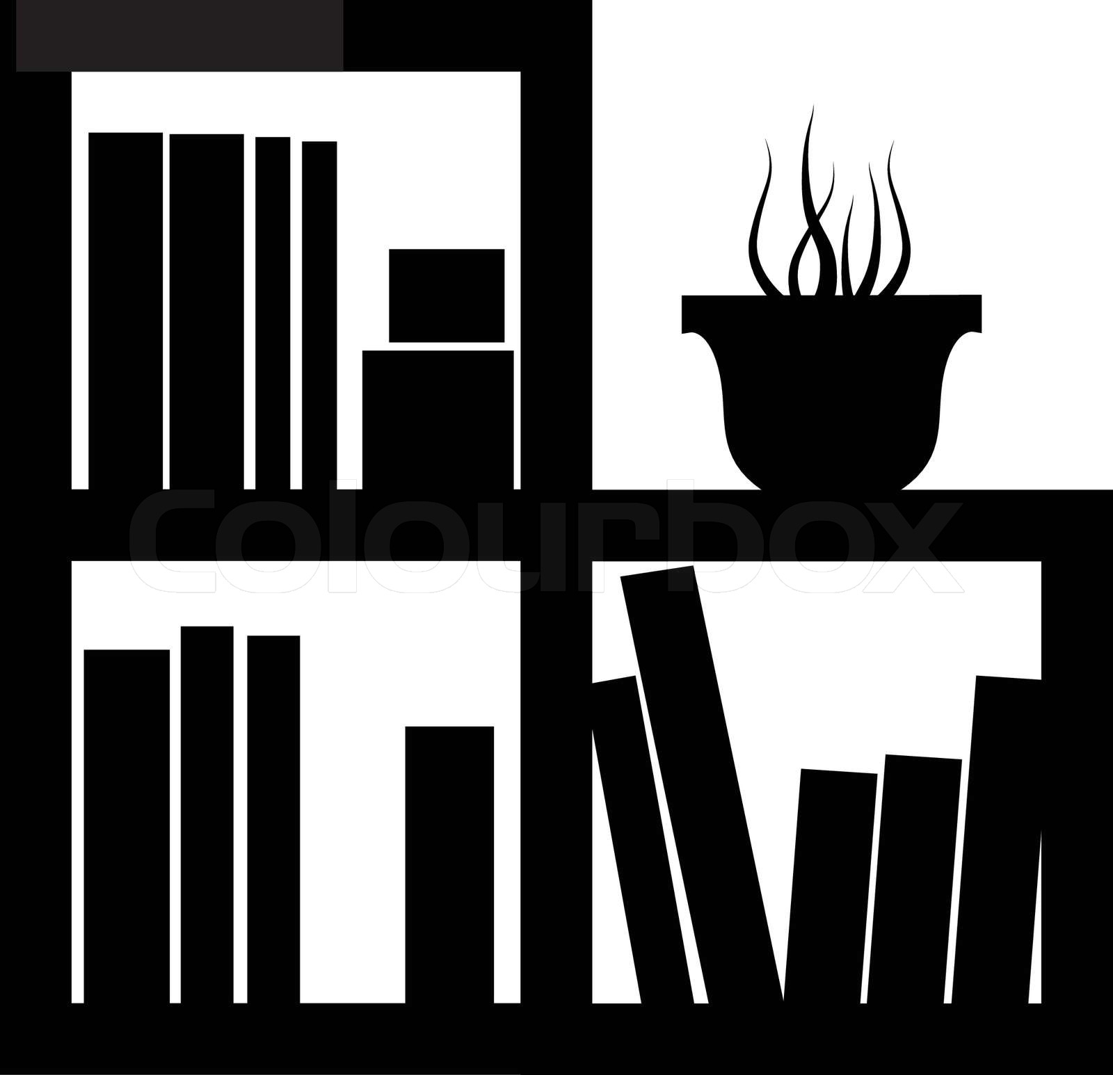 Library Icon, furniture icon, office | Stock vector | Colourbox