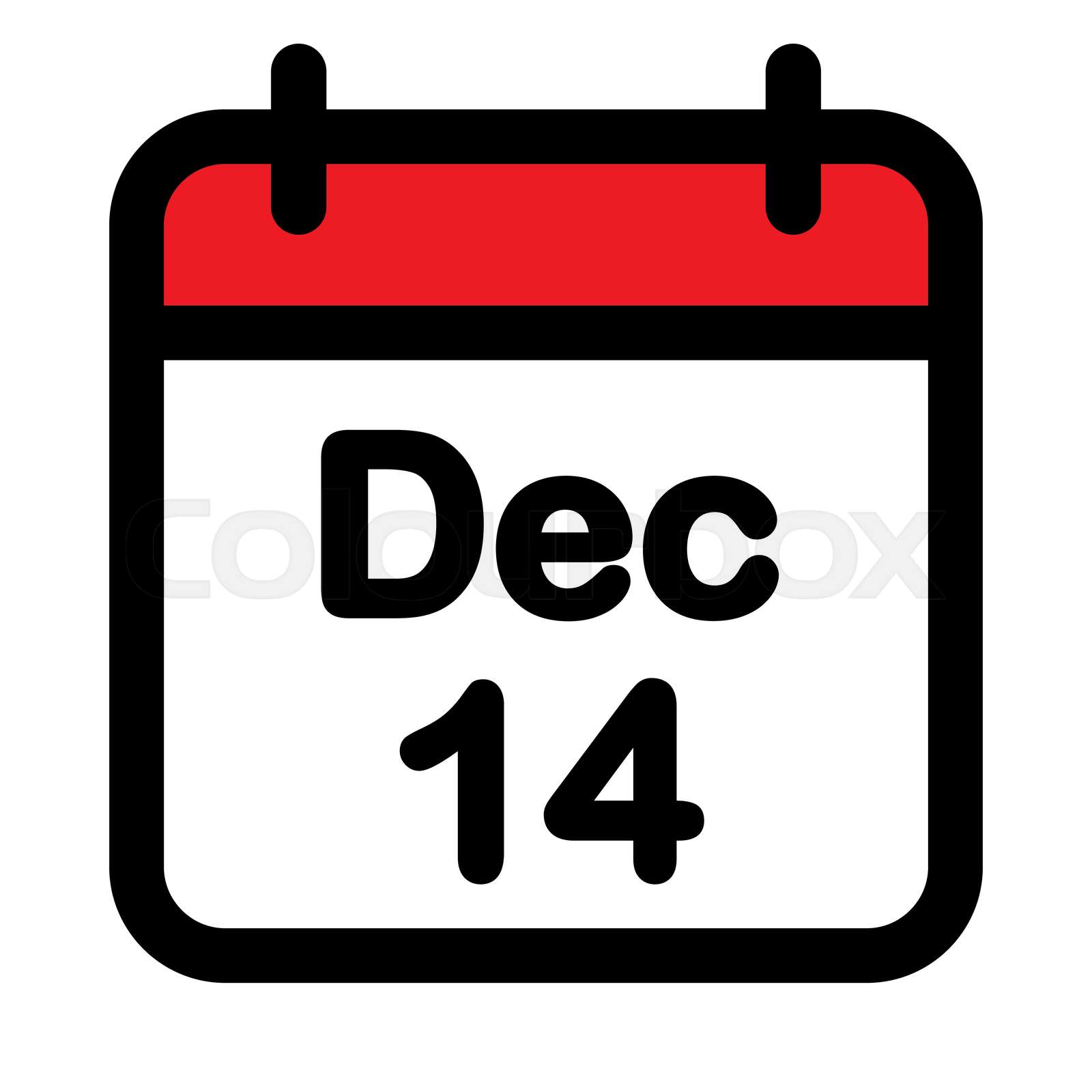 kalender, schwarz, tag | Stock-Vektor | Colourbox