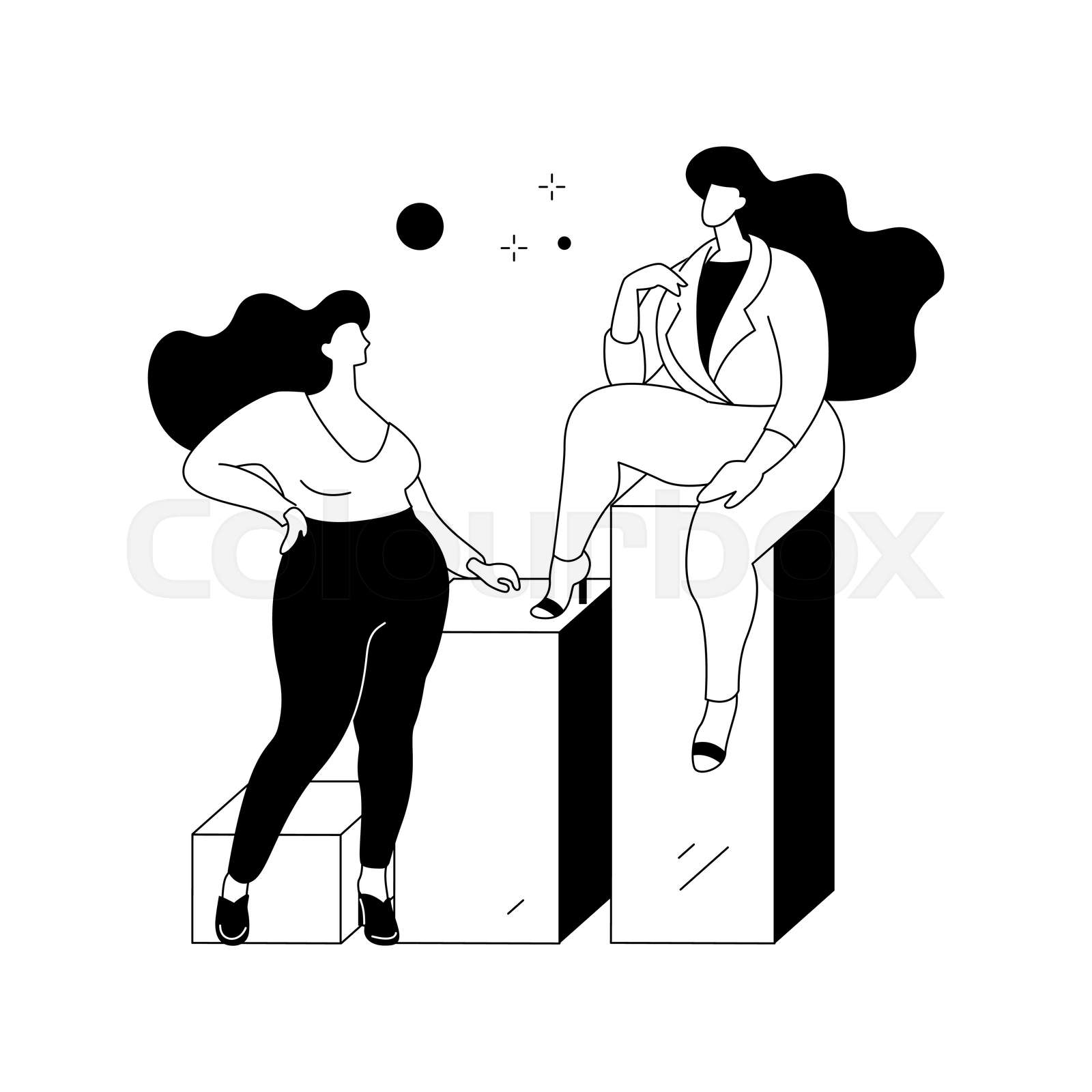 Plus Size Models Abstract Concept Vector Illustration Stock Vector Plus Size Models Abstract Concept Vector Illustration Stock Vector