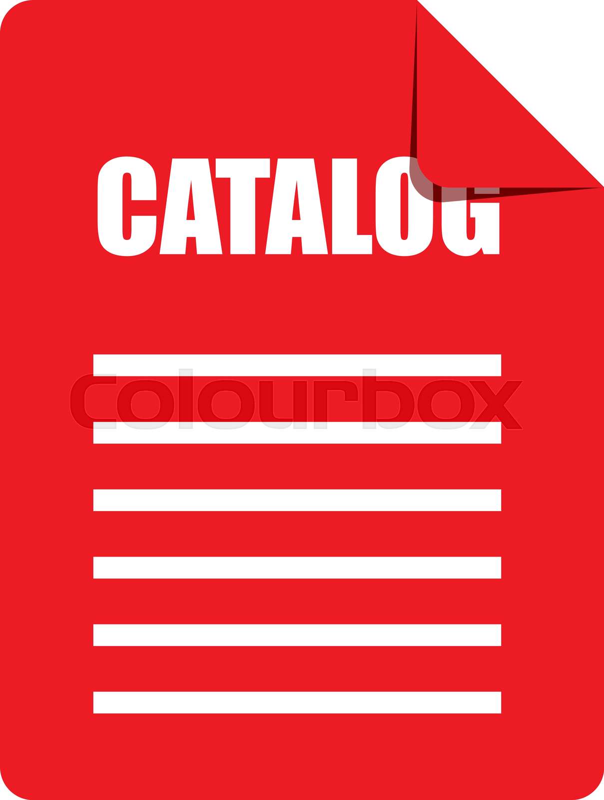 Catalog symbol for designation Stock vector Colourbox