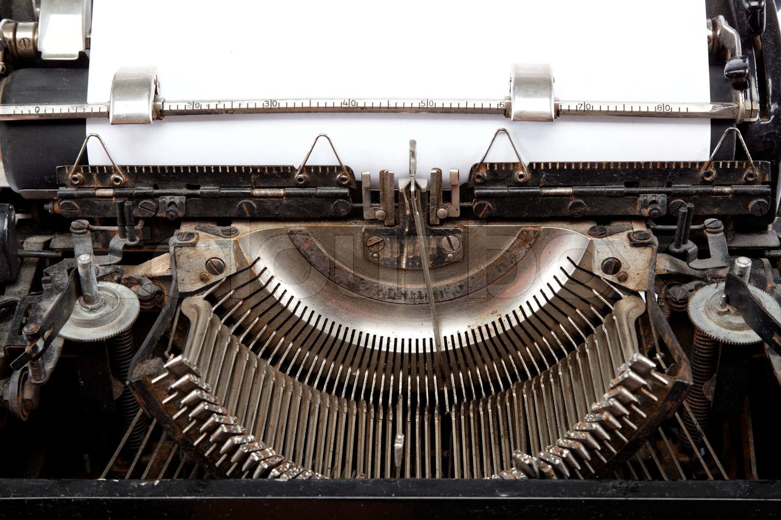 Old typewriter with a sheet of paper | Stock image | Colourbox