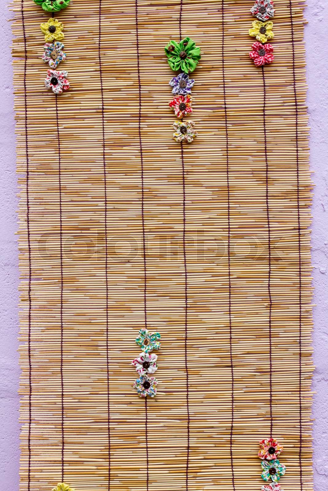 rattan mat on wall | Stock image | Colourbox