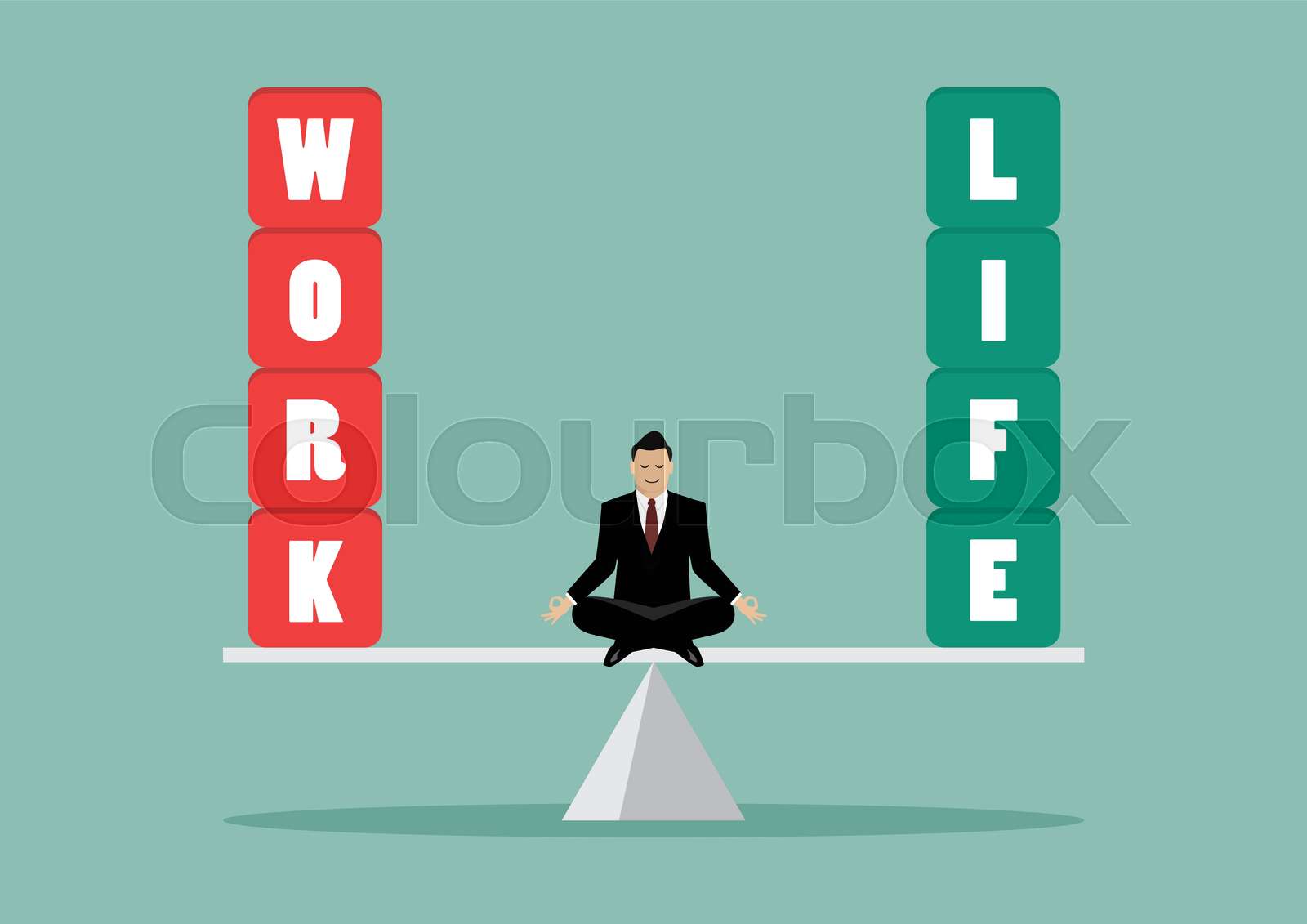 Work life balance concept | Stock vector | Colourbox
