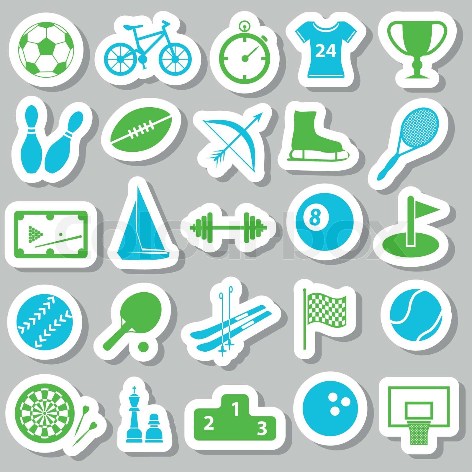 sport stickers Stock vector Colourbox