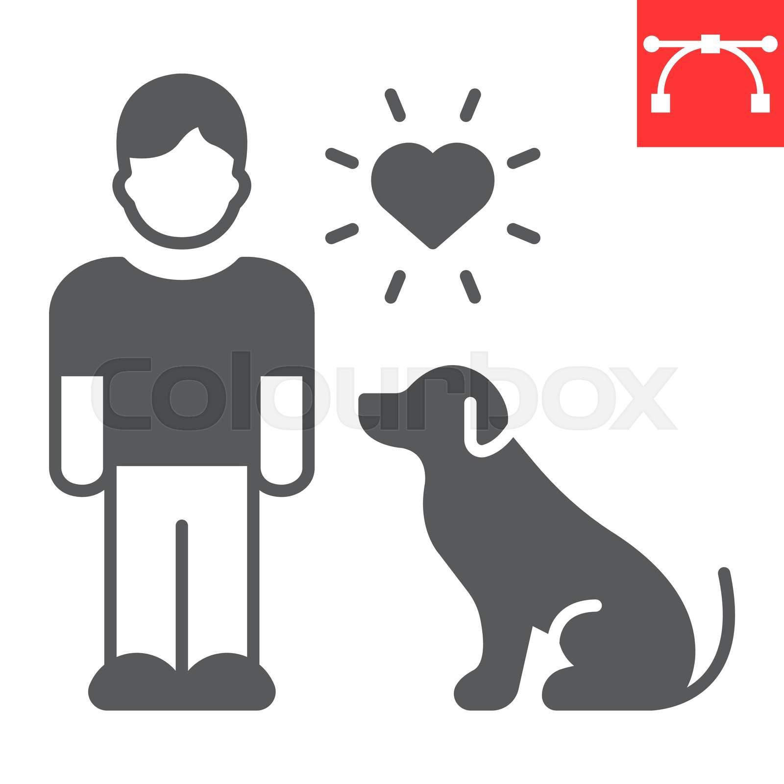 Animals help glyph icon | Stock vector | Colourbox