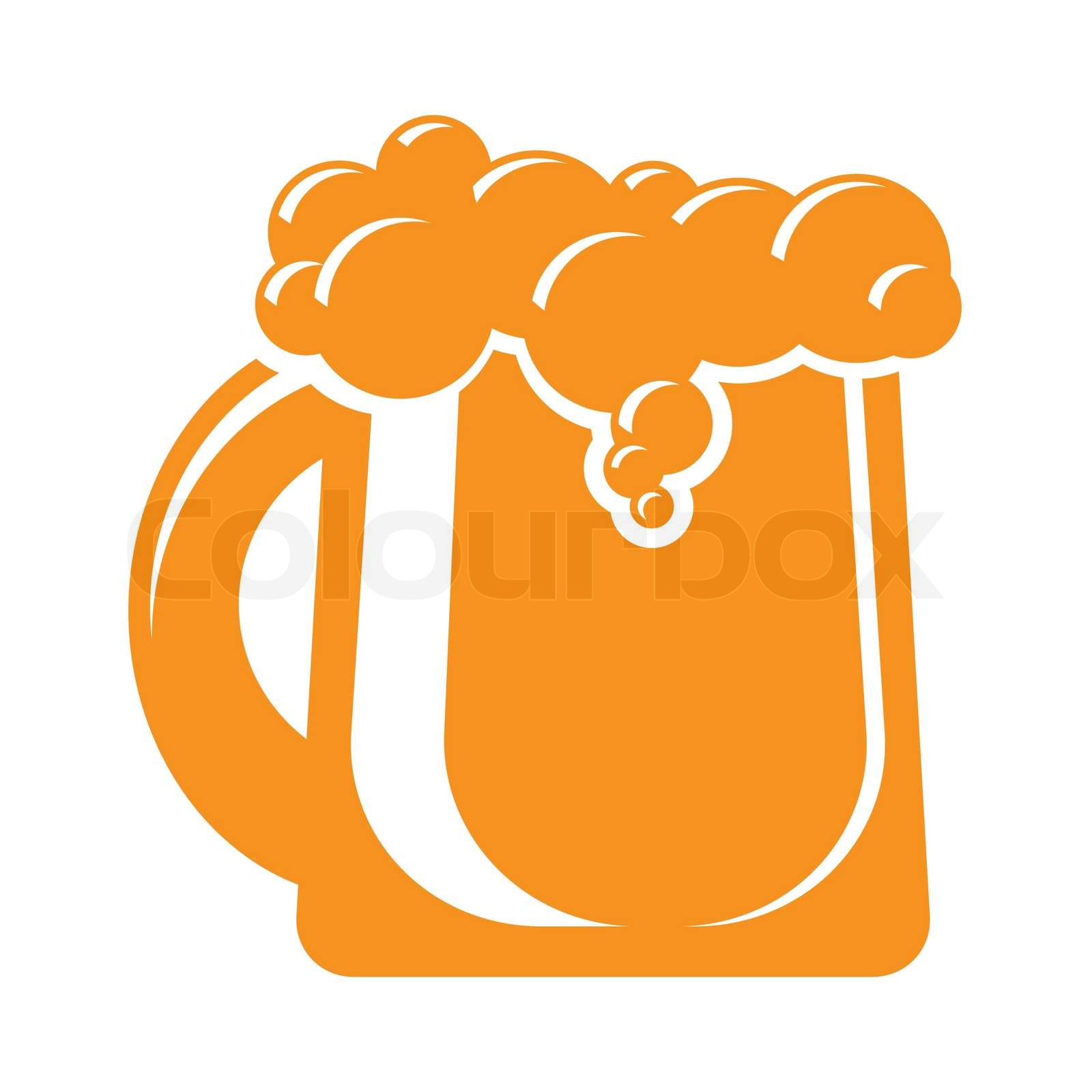 mug of beer icon sign design element of corporate identity | Stock