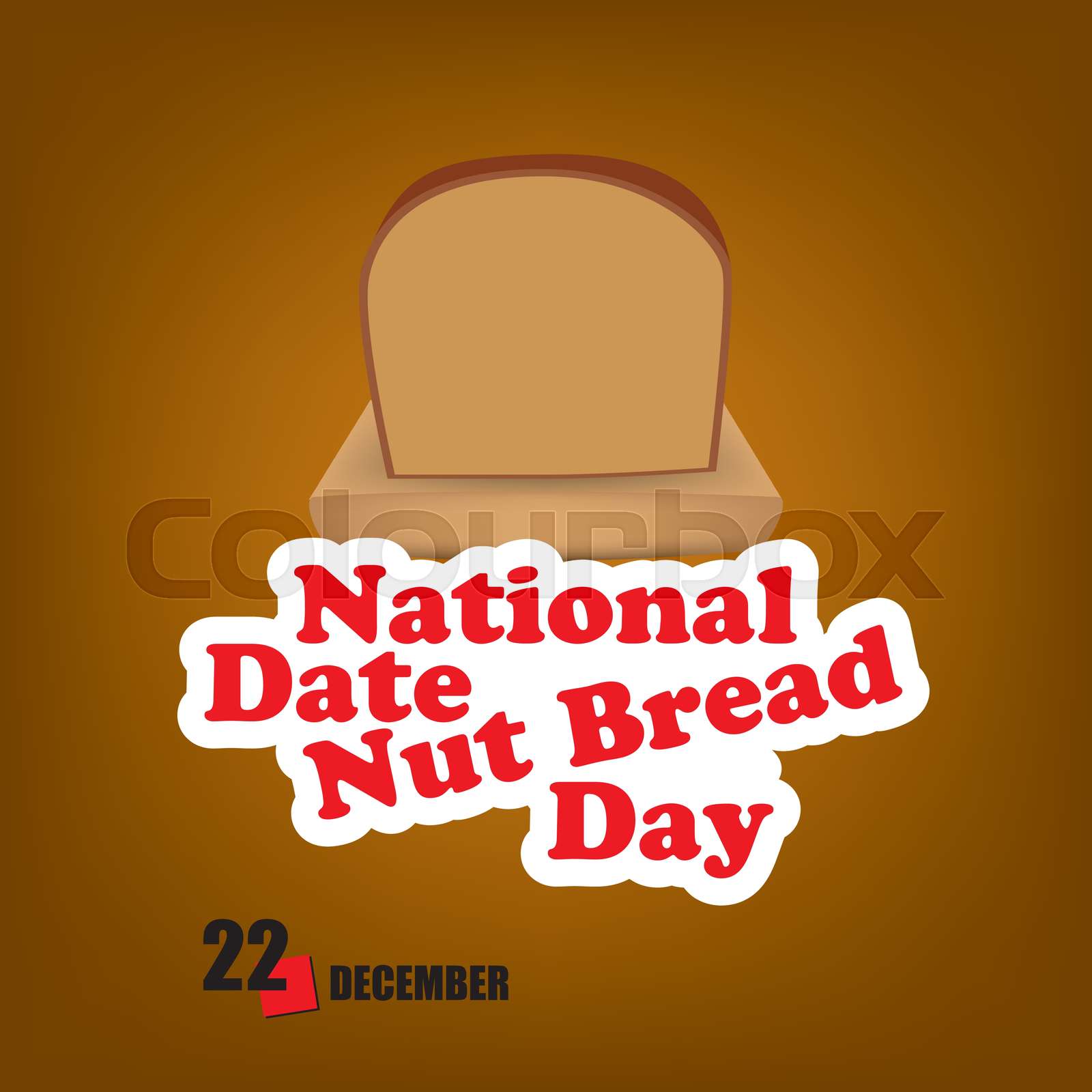National Date Nut Bread Day Stock vector Colourbox