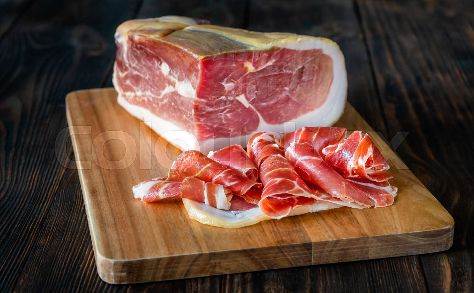 Prosciutto ham Stock image Colourbox